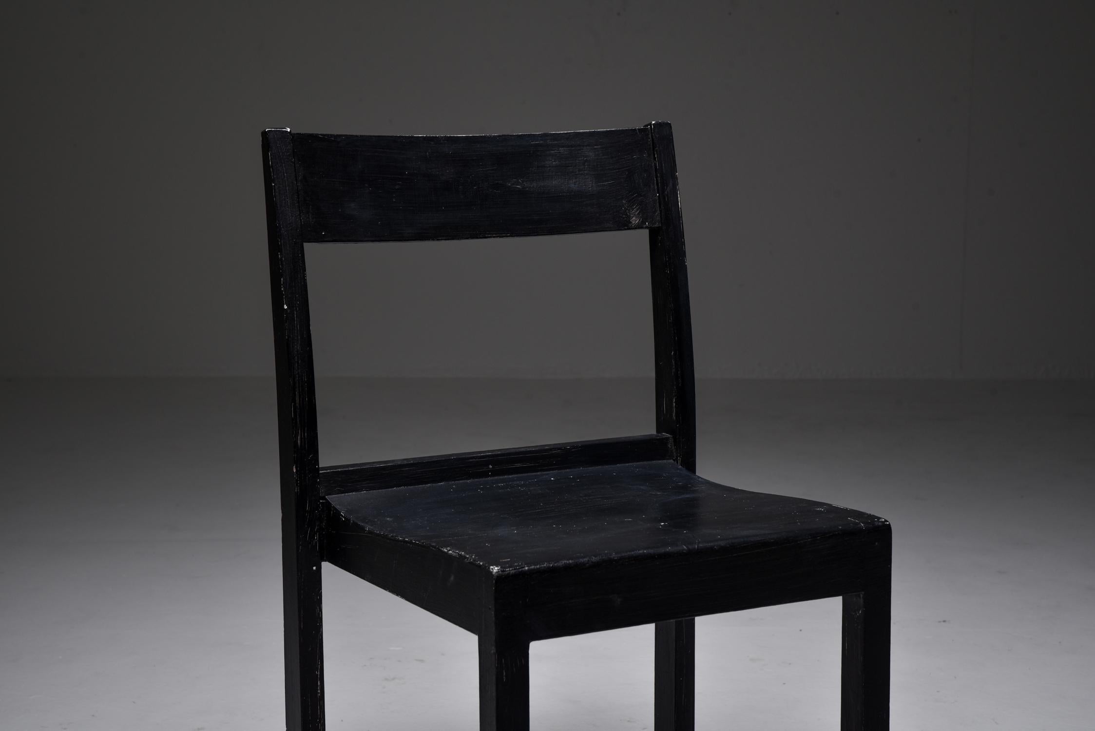 Sven Markelius 'Orchestra' Chairs Black & White In Good Condition In Antwerp, BE