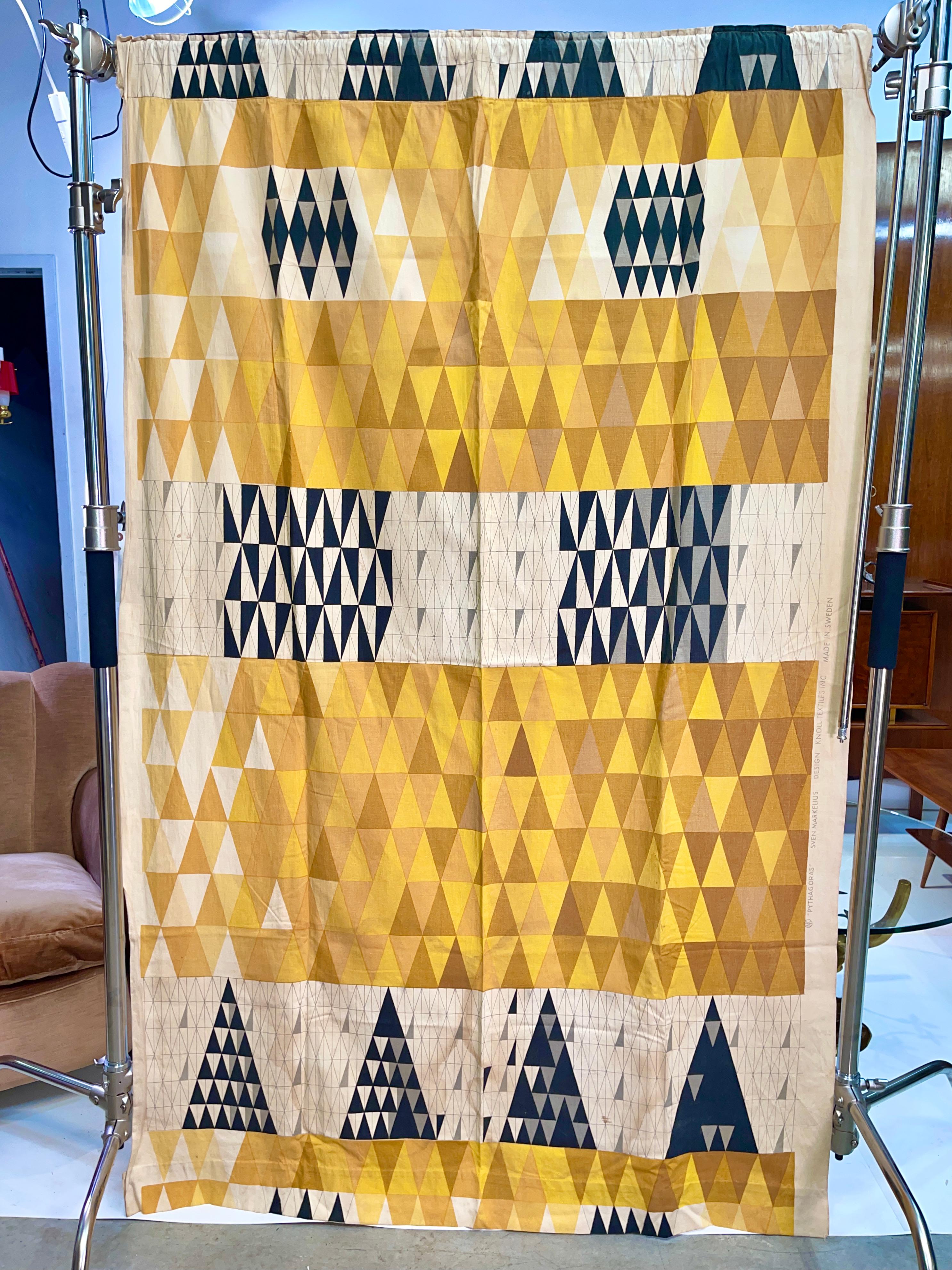 Panneau de draperie « Pythagoras » de Sven Markelius pour Knoll Textiles État moyen - En vente à Hanover, MA