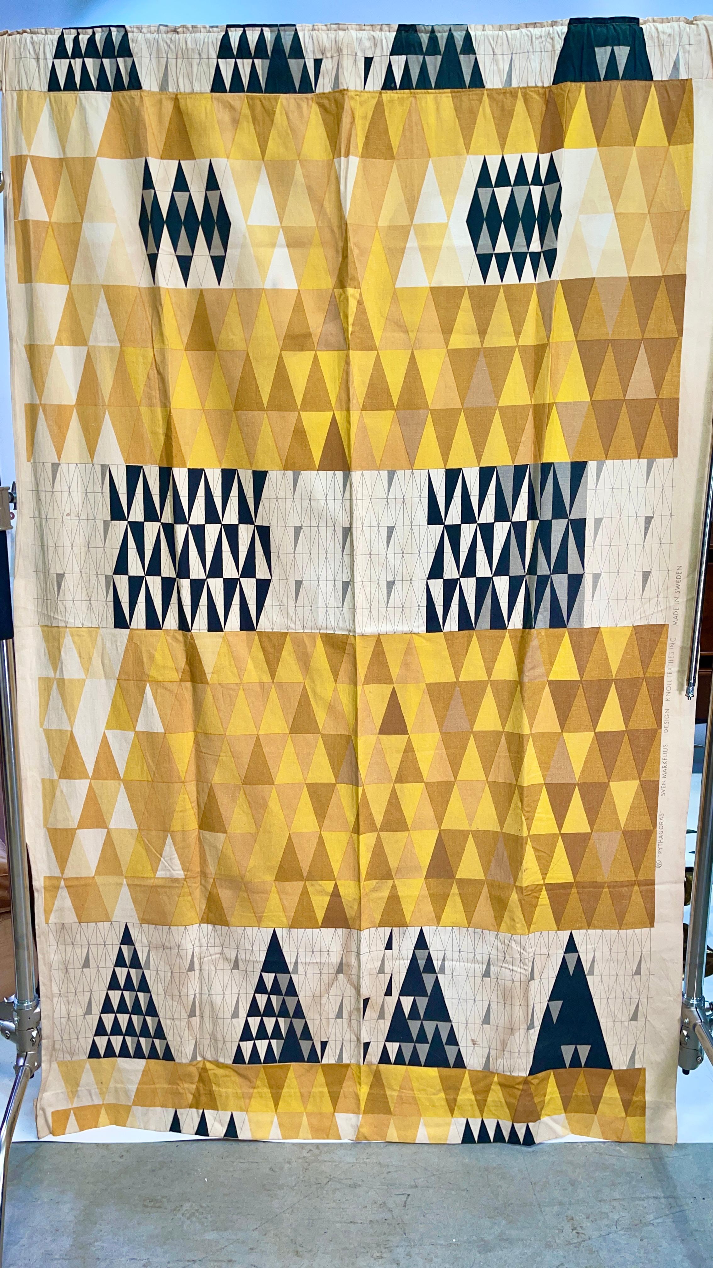 Panneau de draperie « Pythagoras » de Sven Markelius pour Knoll Textiles en vente 1