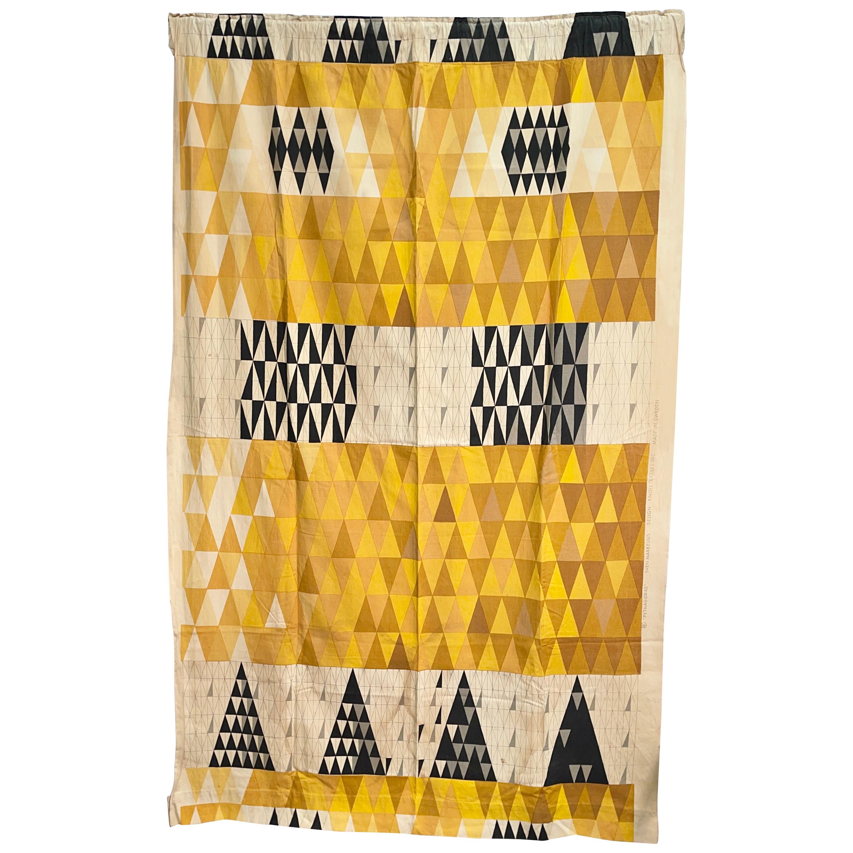 Panneau de draperie « Pythagoras » de Sven Markelius pour Knoll Textiles