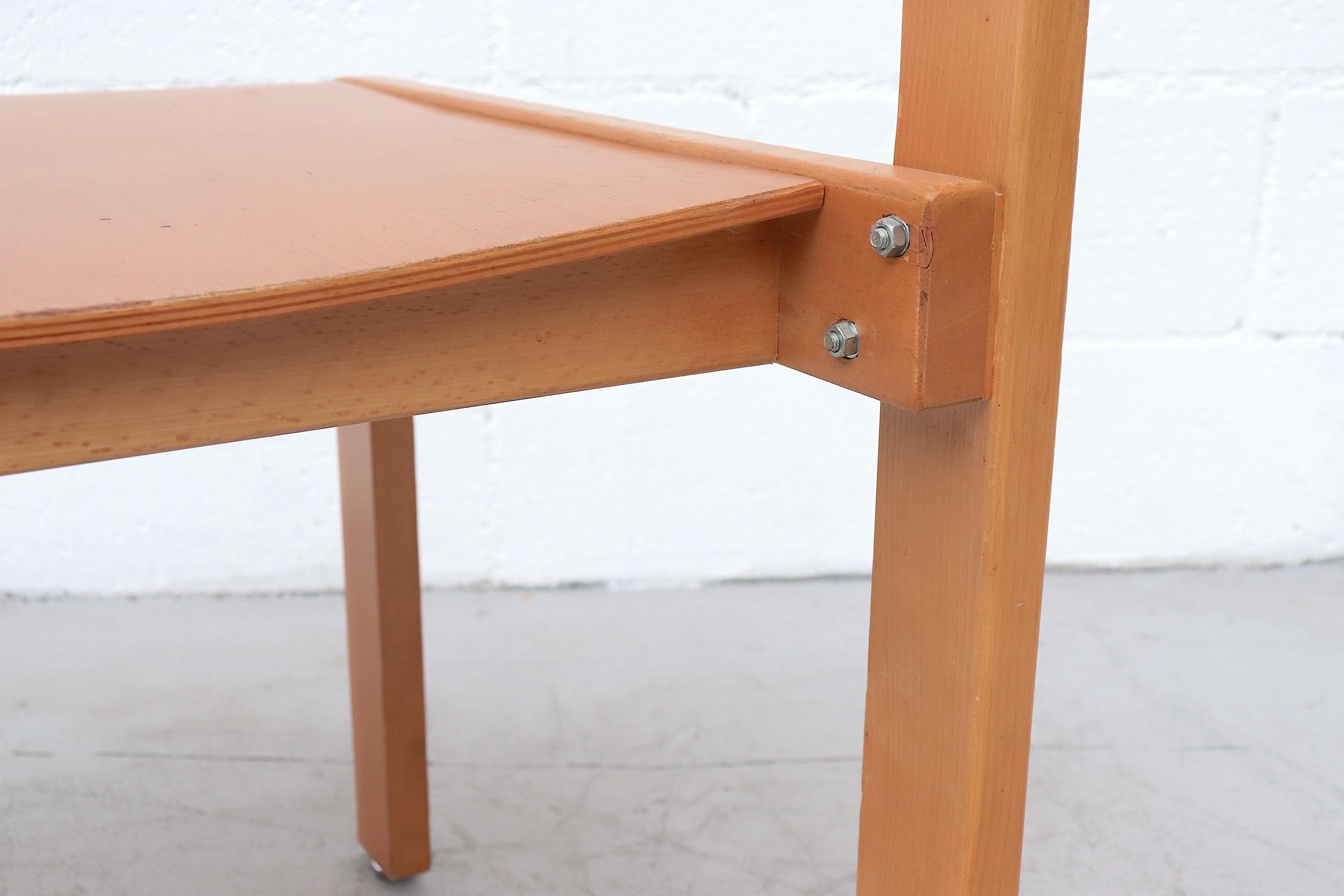 Set of 8 Sven Markelius Style Birch Stacking Chairs 2