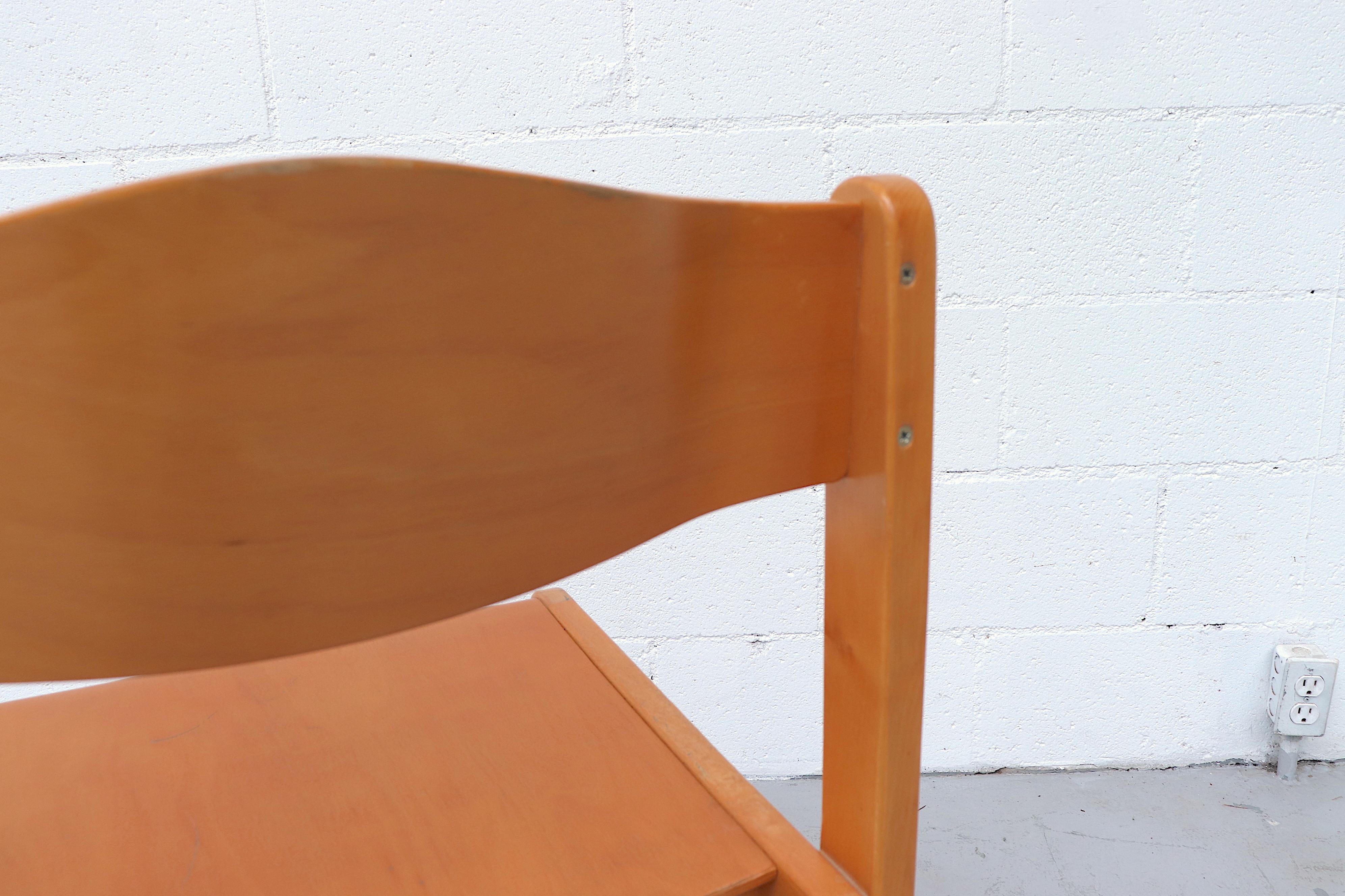 Set of 8 Sven Markelius Style Birch Stacking Chairs 1