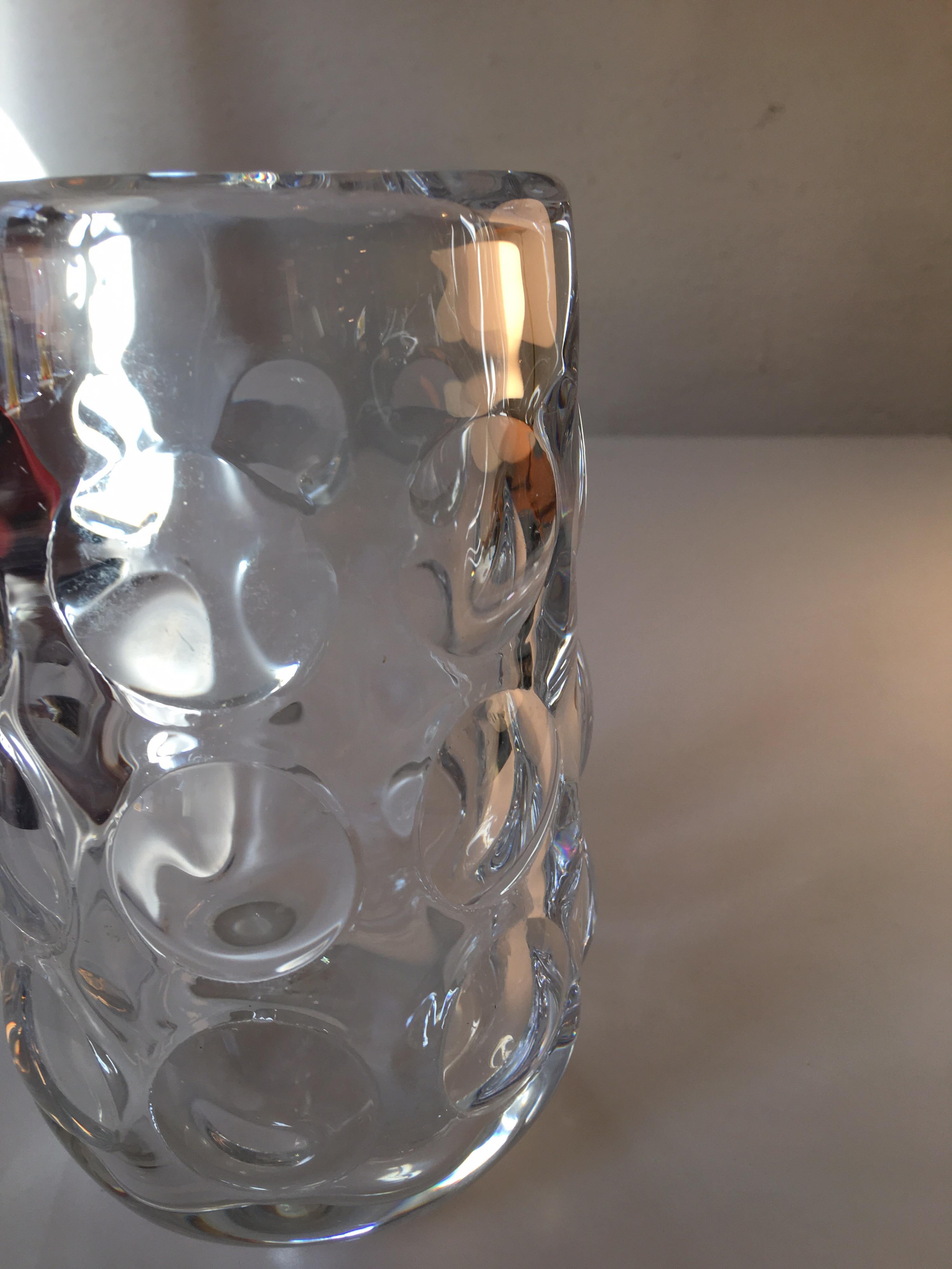 Sven Palmquist for Orrefors Vase with Bubbles In Good Condition In Philadelphia, PA