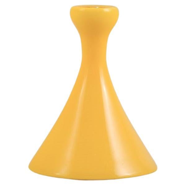 Sven Palmqvist for Orrefors, Colora Vase in Yellow Art Glass, Approx. 1970 For Sale
