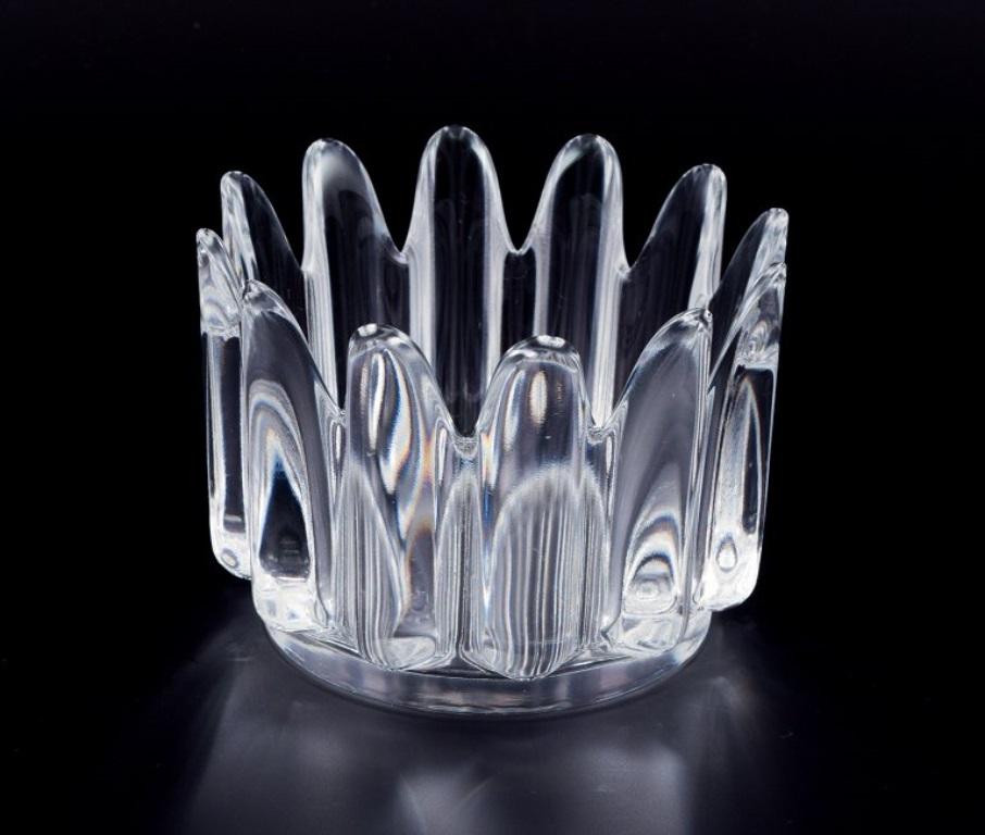 Scandinavian Modern Sven Palmqvist for Orrefors, Sweden. Three art glass bowls in crystal glass.  For Sale