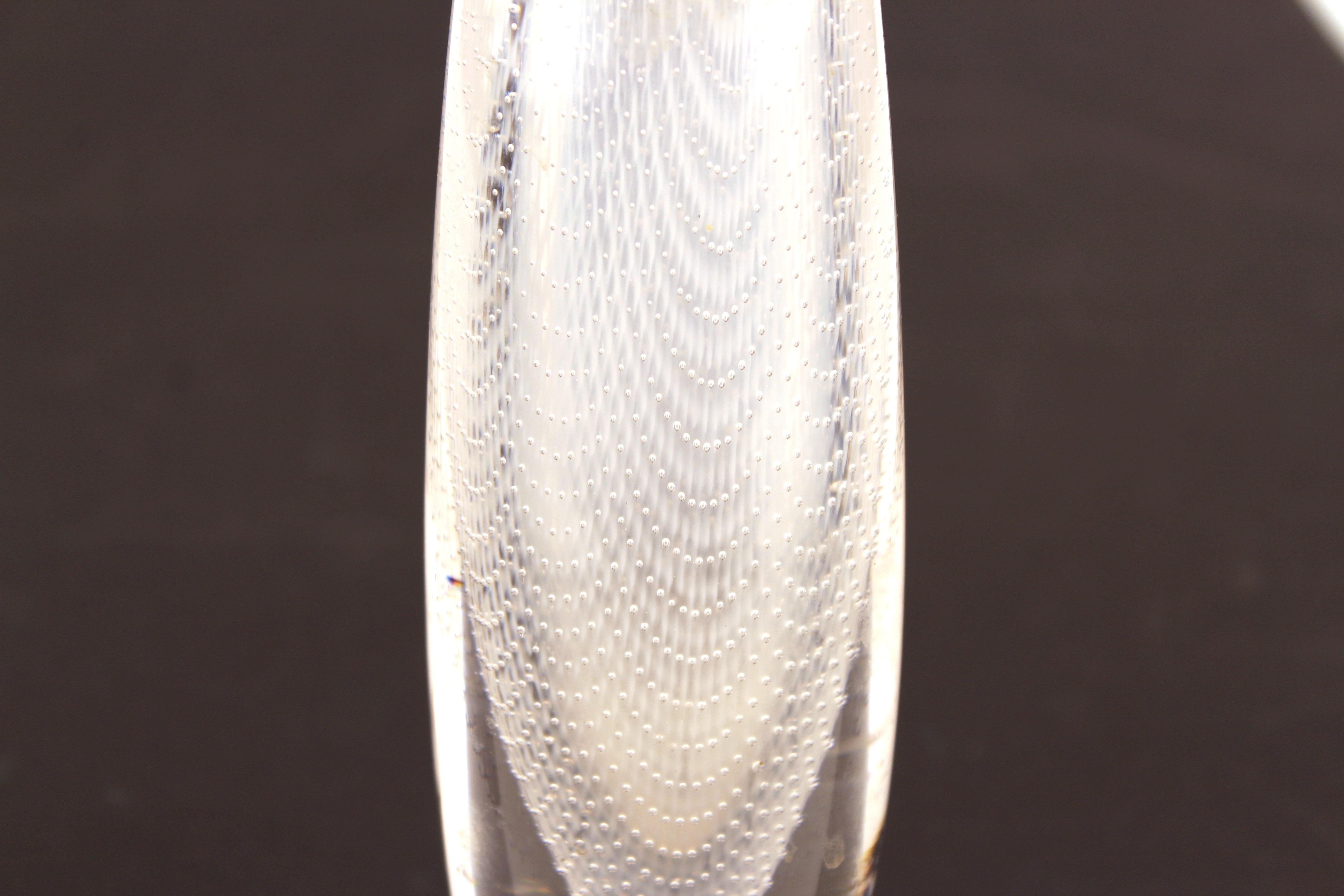 Sven Palmqvist for Orrefors Swedish Mid-Century Modern Kraka Art Glass Vase In Good Condition In New York, NY