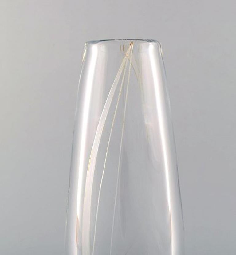 Sven Palmqvist für Orrefors, Vase aus klarem Kunstglas (Schwedisch) im Angebot