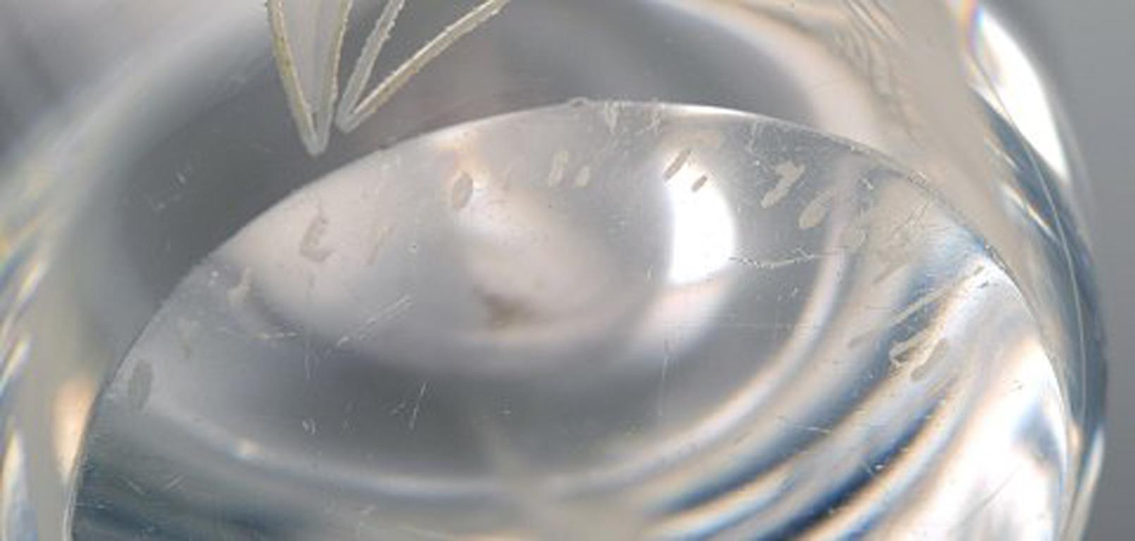 20ième siècle Sven Palmqvist pour Orrefors, vase en verre d'art transparent en vente