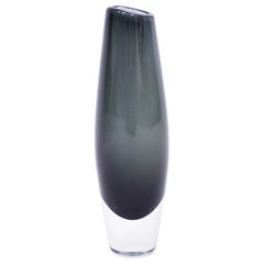 Retro Sven Palmqvist, Grey Glass Vase for Orrefors, 1950s