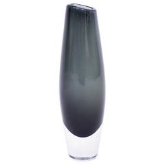 Sven Palmqvist, vase en verre gris pour Orrefors, années 1950