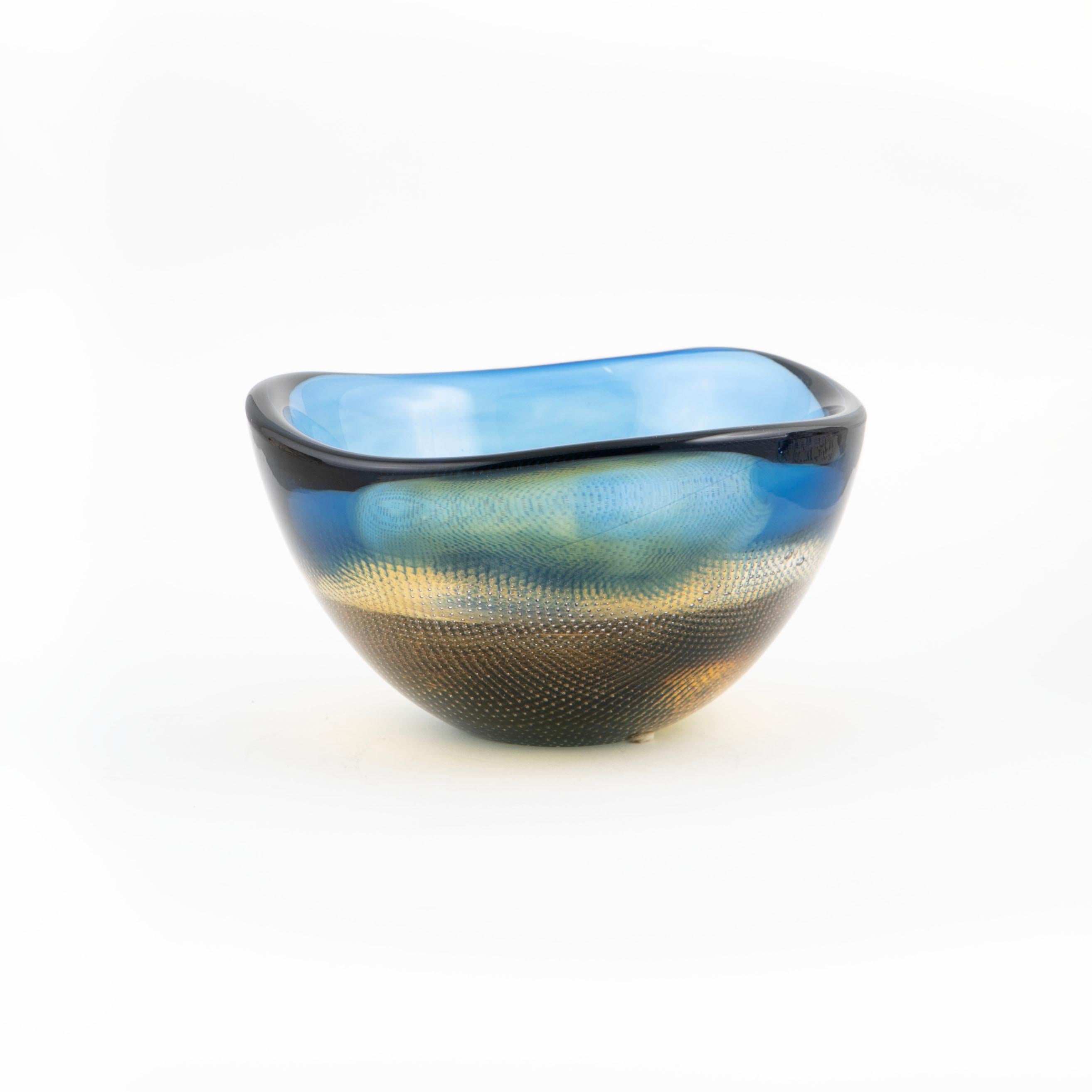 Modern Sven Palmqvist Kraka Glass Bowl for Orrefors For Sale