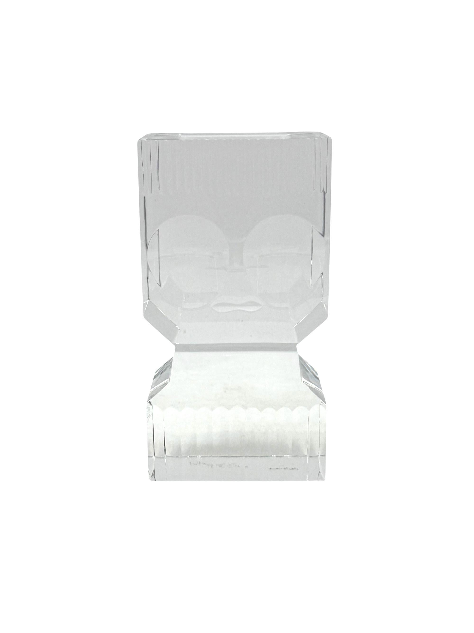 Swedish Sven Palmqvist, sculpture moderne en verre, Orrefors Suède 1971 en vente