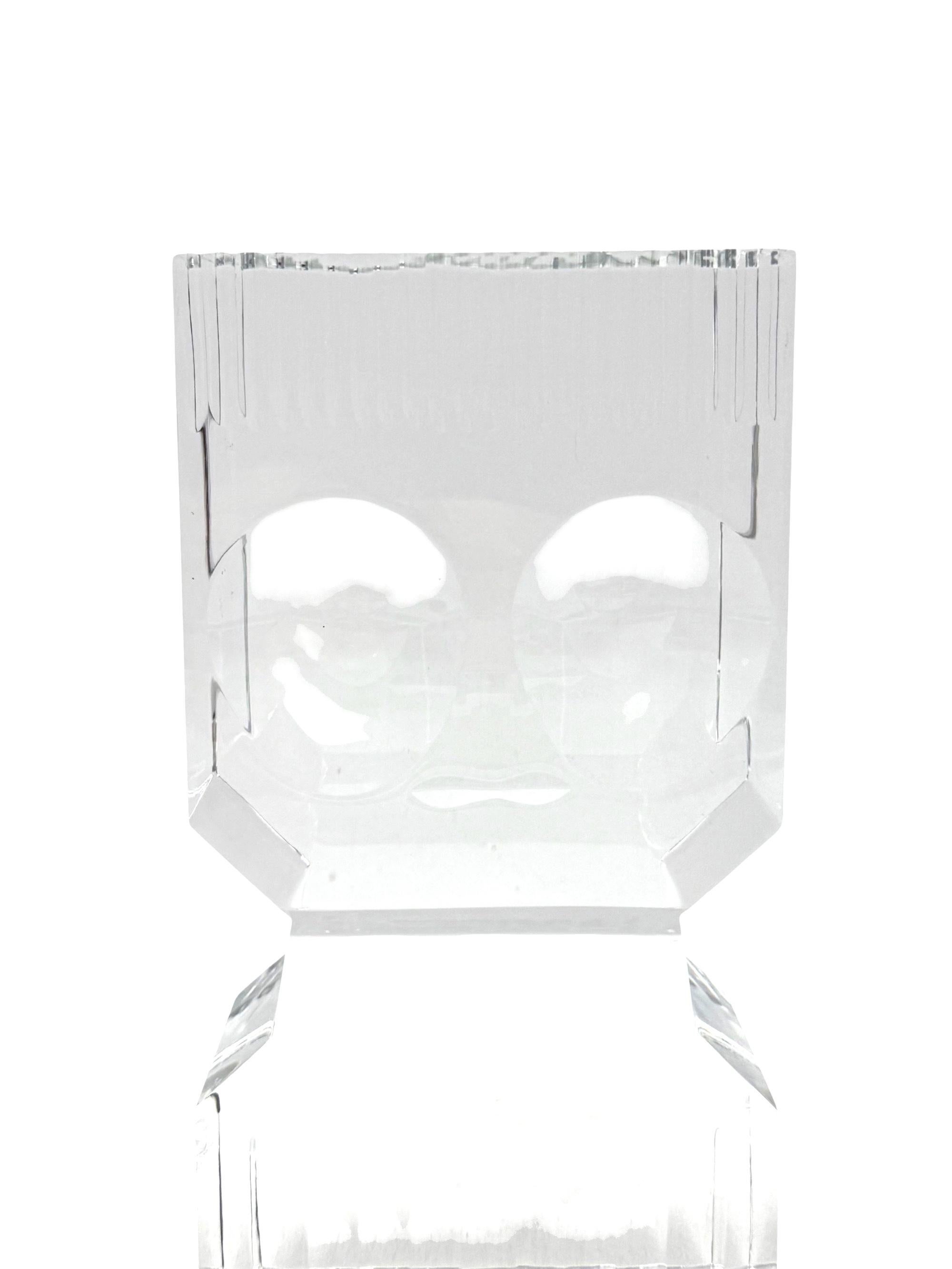 Late 20th Century Sven Palmqvist, sculpture moderne en verre, Orrefors Suède 1971 en vente
