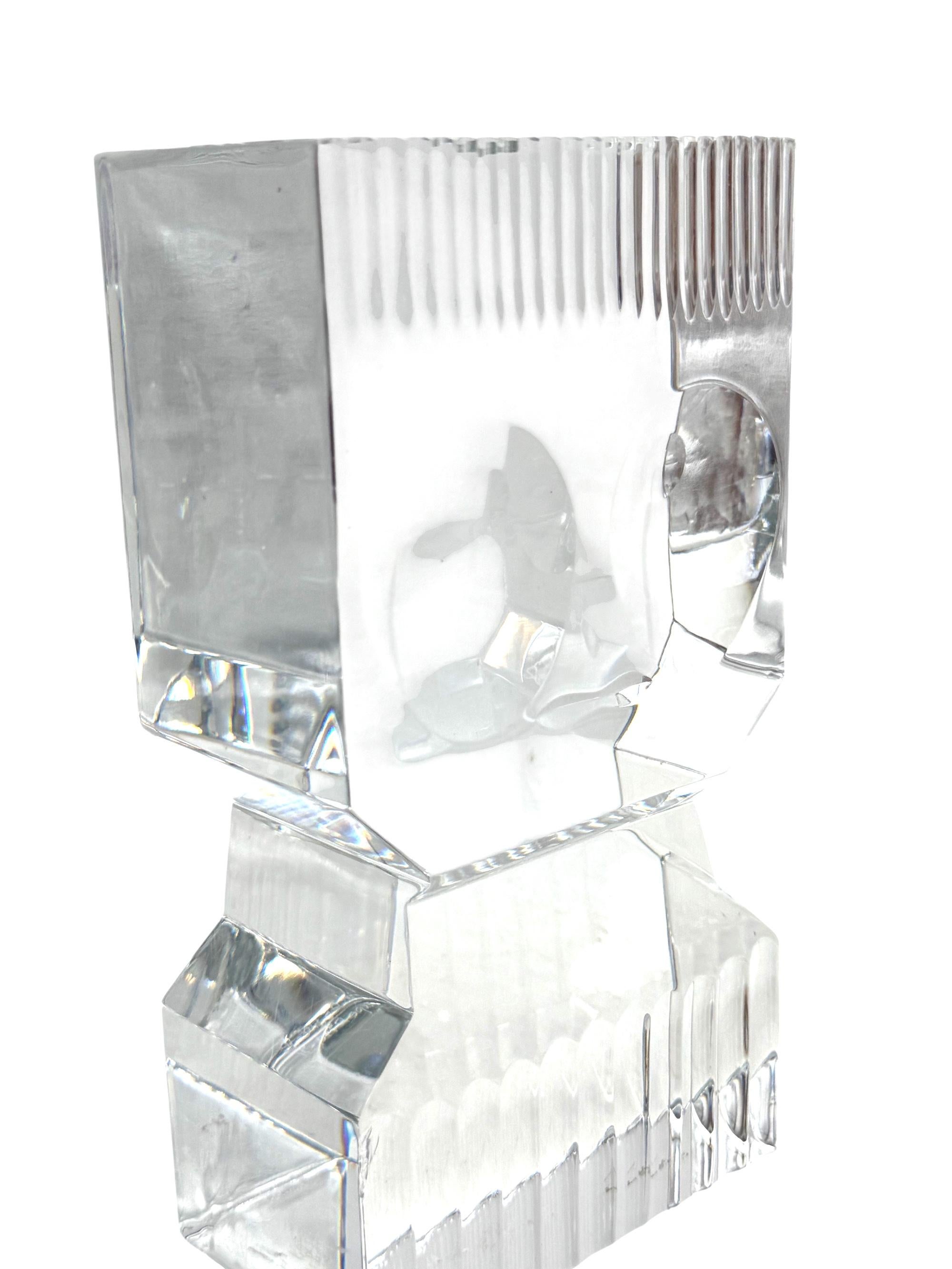 Sven Palmqvist, sculpture moderne en verre, Orrefors Suède 1971 en vente 2