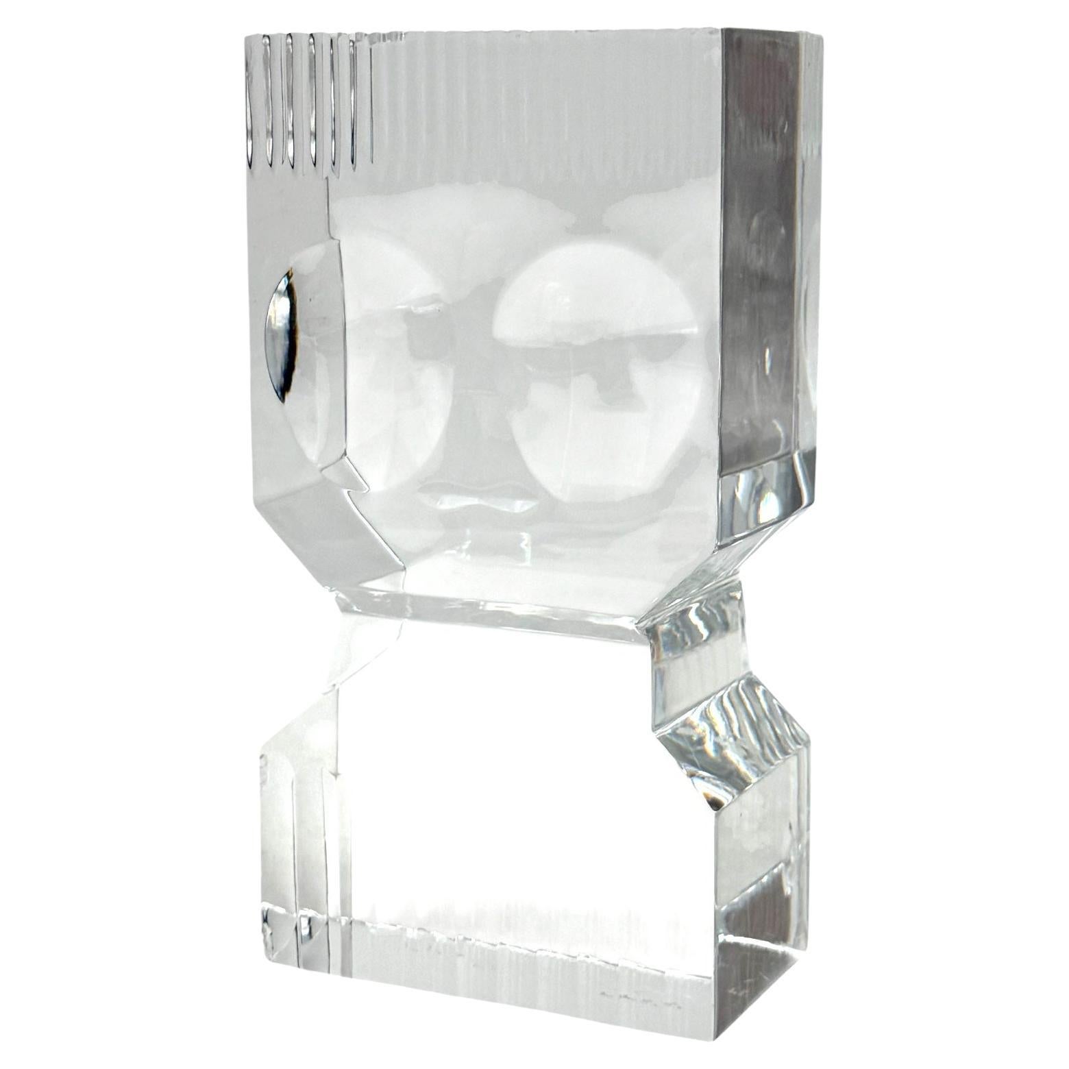 Sven Palmqvist, modern glass sculpture, Orrefors Sweden 1971