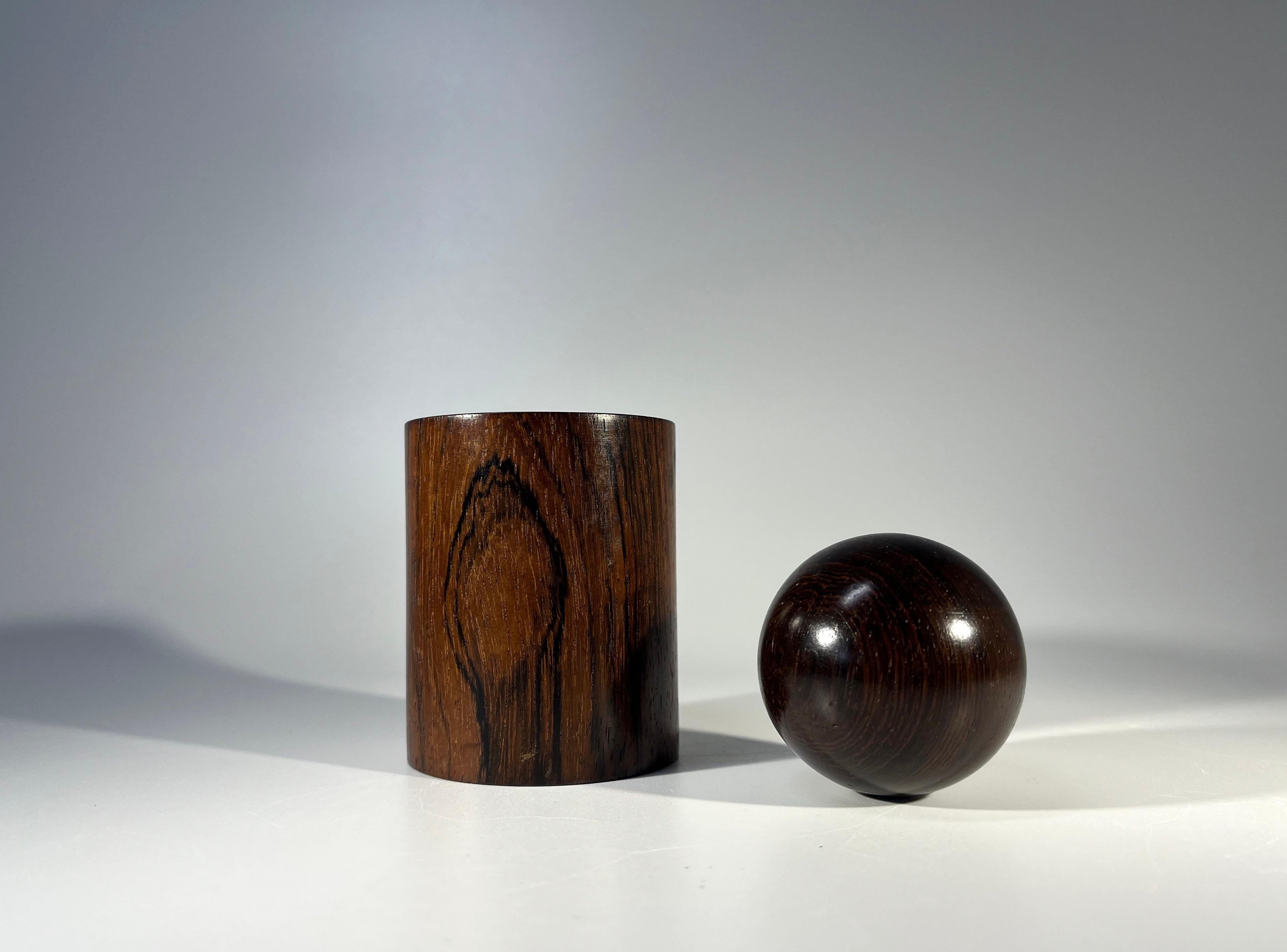 Mid-20th Century Sven Petersen For SAAP, Danish Magnetic Rosewood Paperclip Pot Circa 1960's For Sale