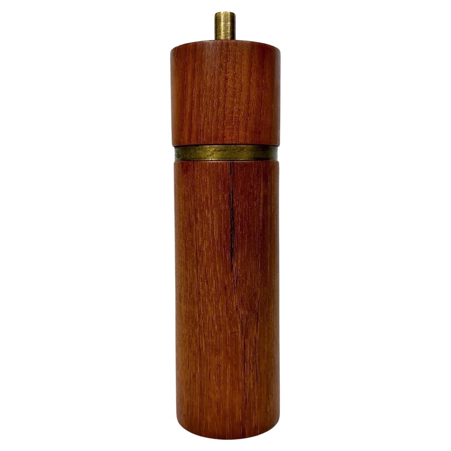 Sven Petersen Pepper Mill SAAP Teak & Brass 1960s