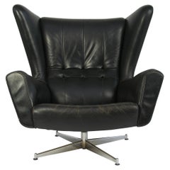 Sven Skipper Leather Lounge Chair and Ottoman