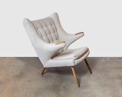 Sven Skipper Vintage Papa Chair with Ottoman