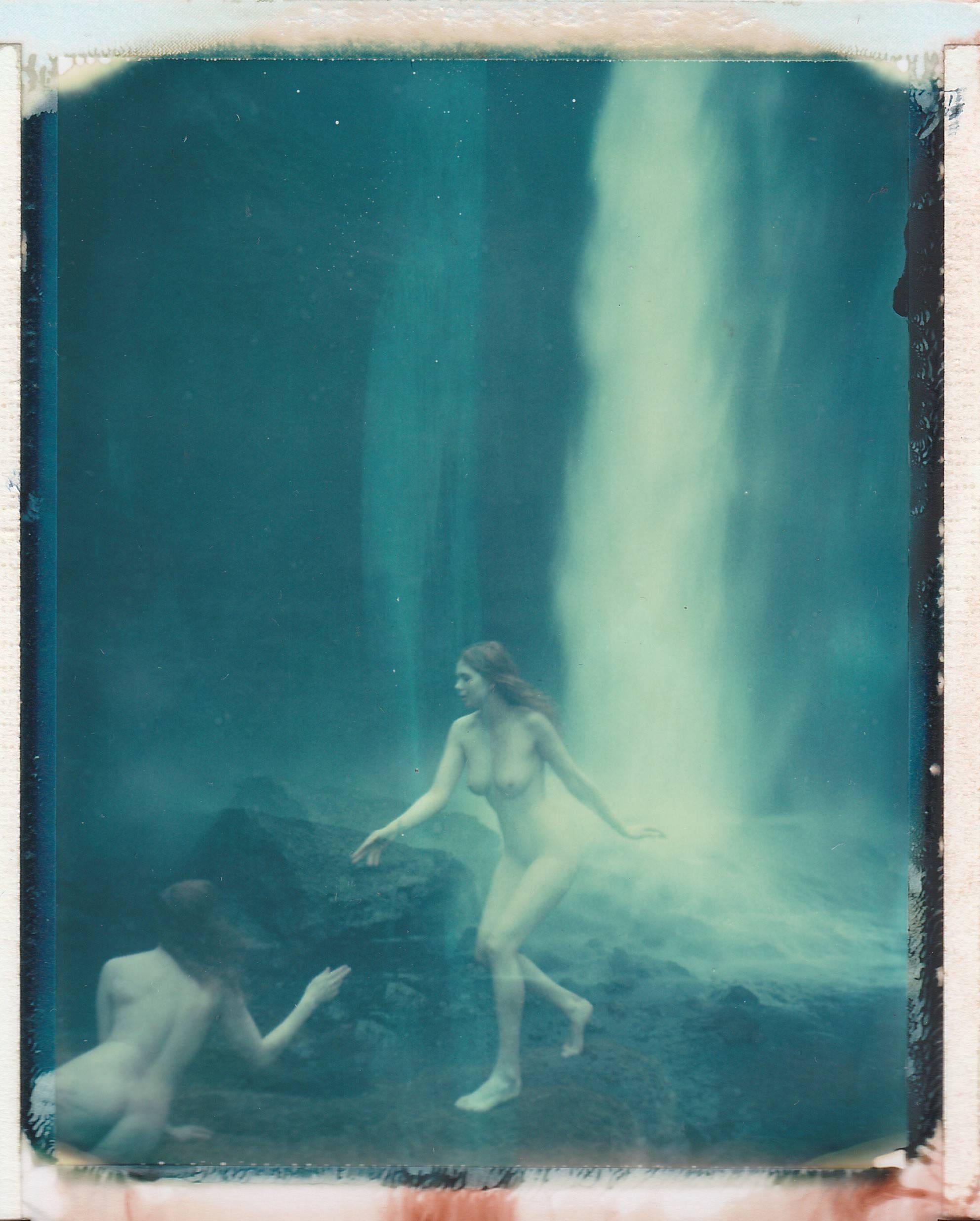 Sven van Driessche Landscape Photograph - Angel of the Waterfall - Contemporary, 21st Century, Polaroid, Figurative, Nude