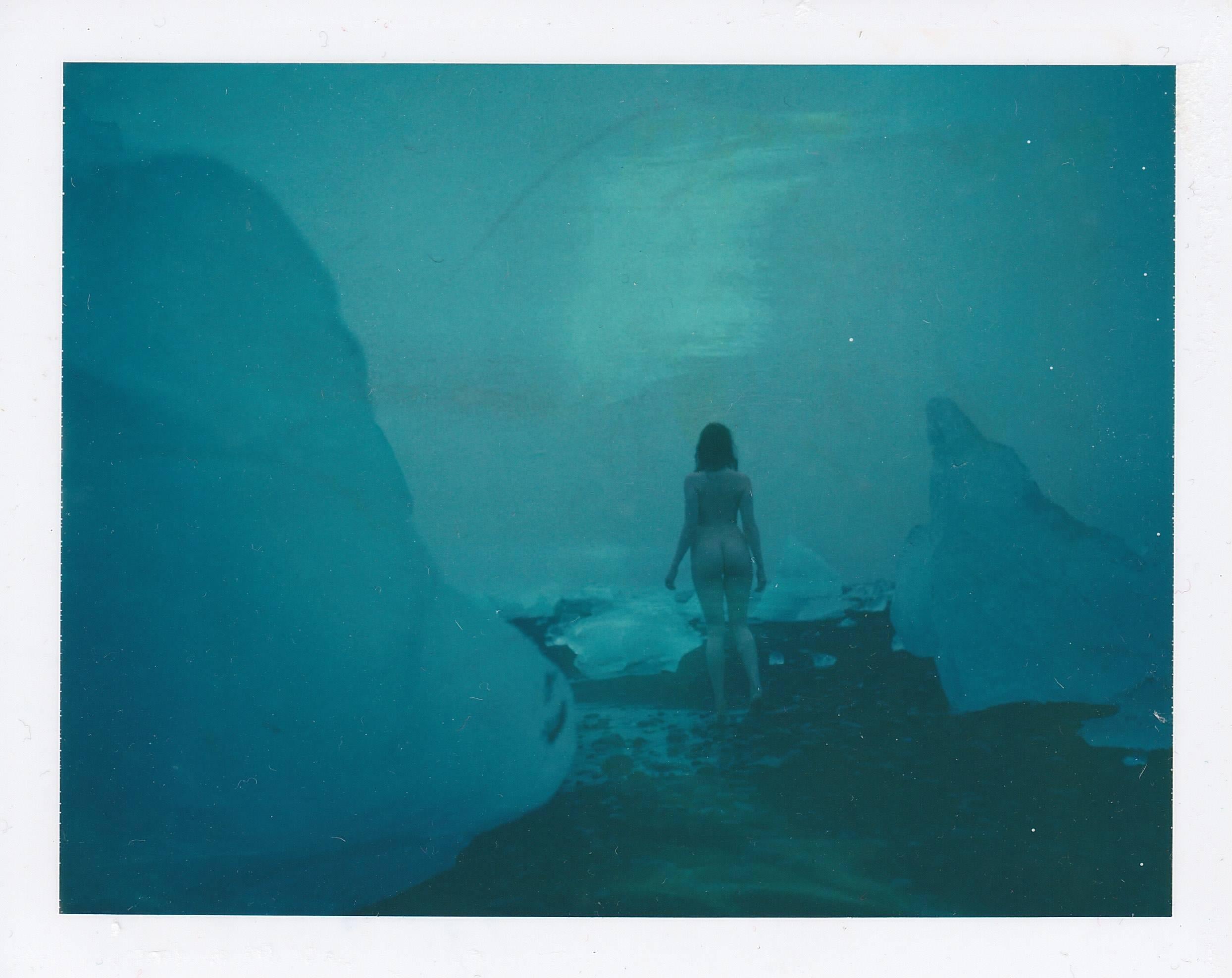Sven van Driessche Landscape Photograph - Blue Iceland - Contemporary, Nude, Women, Polaroid, 21st Century