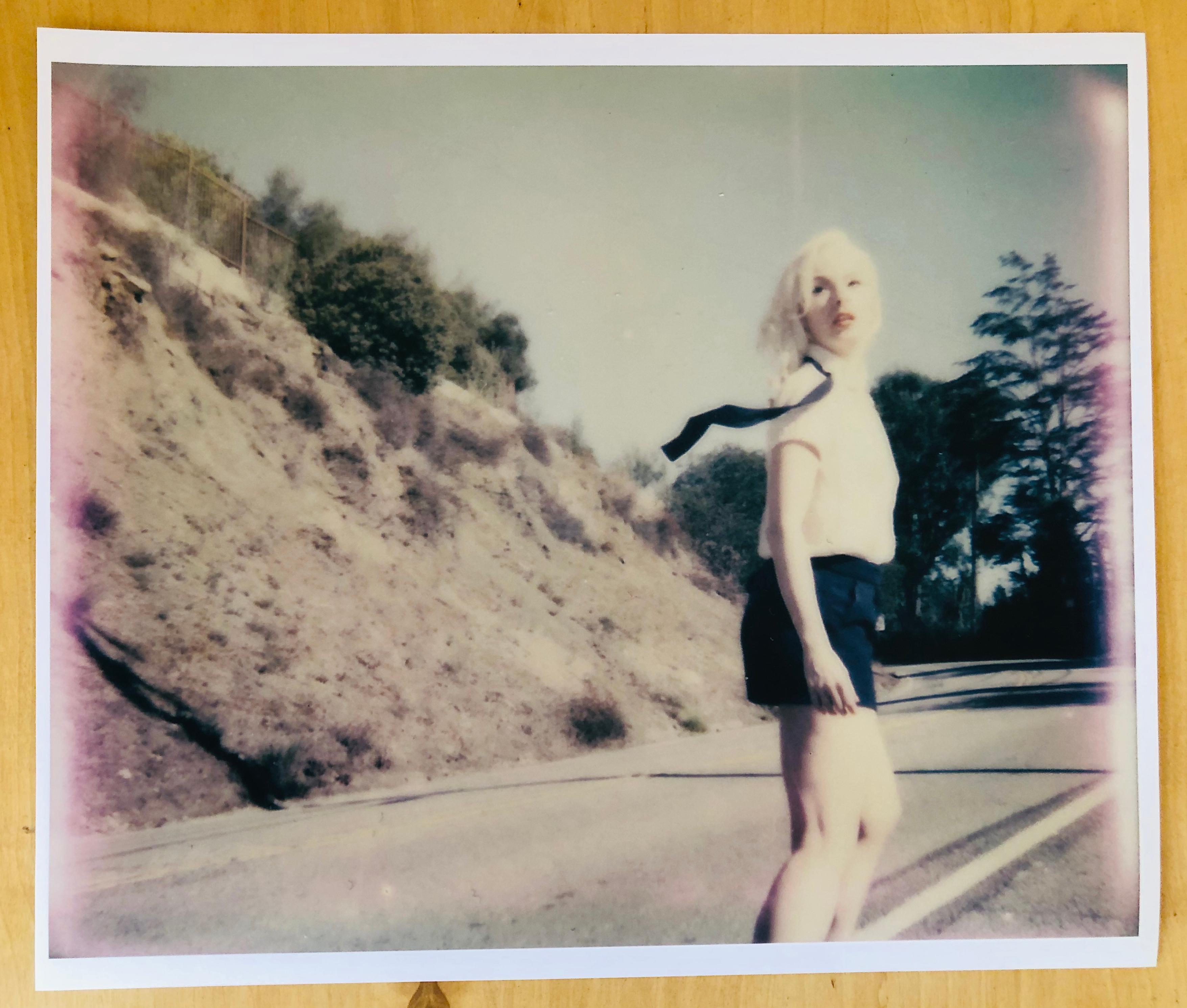 Mulholland Drive - Contemporary, 21st Century, Polaroid, Figurative Photograph - Gray Landscape Photograph by Sven van Driessche