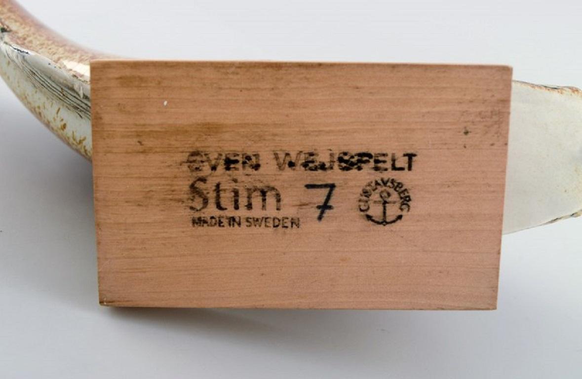 Sven Wejsfelt für Gustavsberg, einzigartiger Stim 7 Fisch in glasierter Keramik (Ende des 20. Jahrhunderts) im Angebot