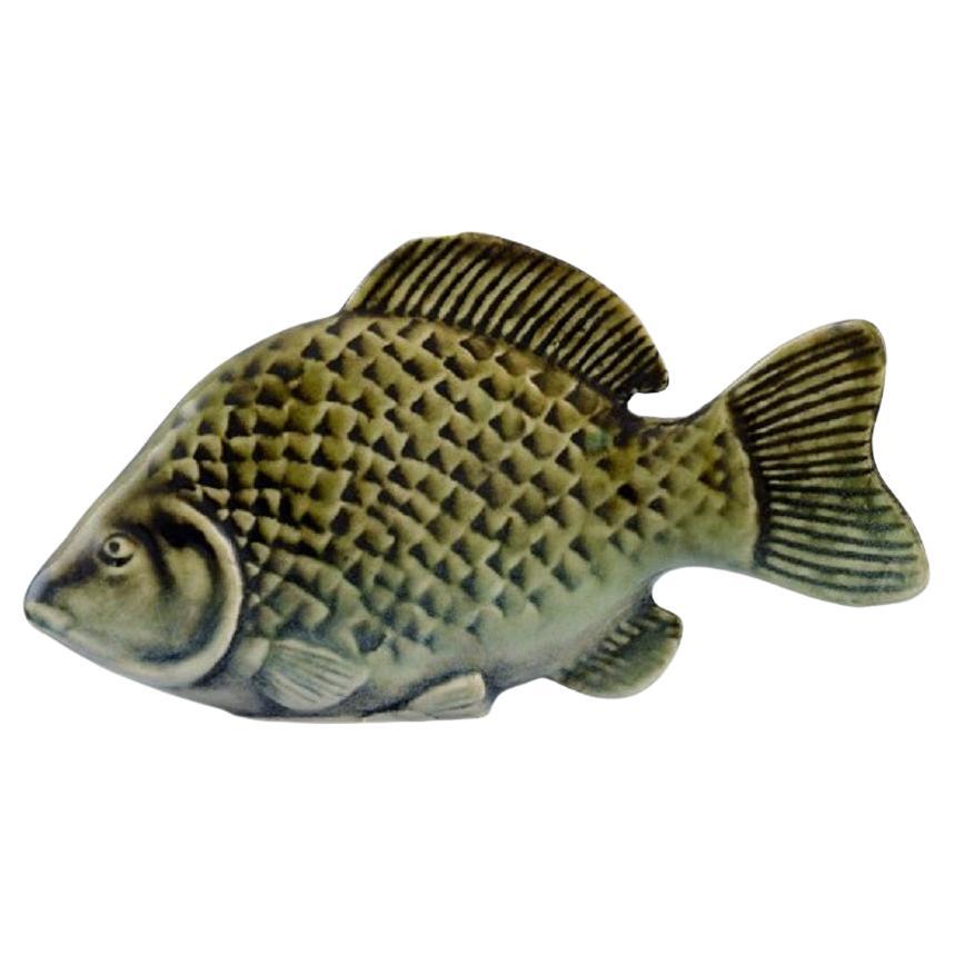 Sven Wejsfelt for Gustavsberg, Unique Stim Fish in Glazed Ceramics For Sale