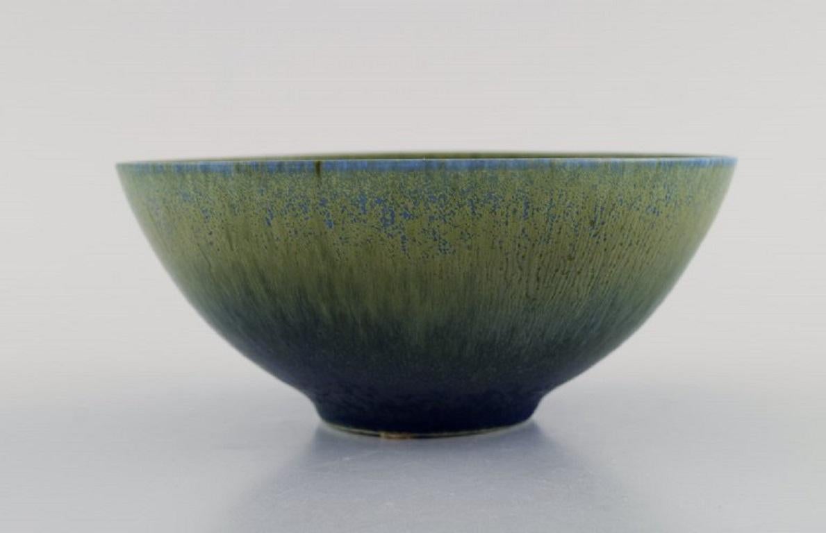 Scandinavian Modern Sven Wejsfelt, Gustavsberg Studiohand, Bowl in Glazed Ceramics