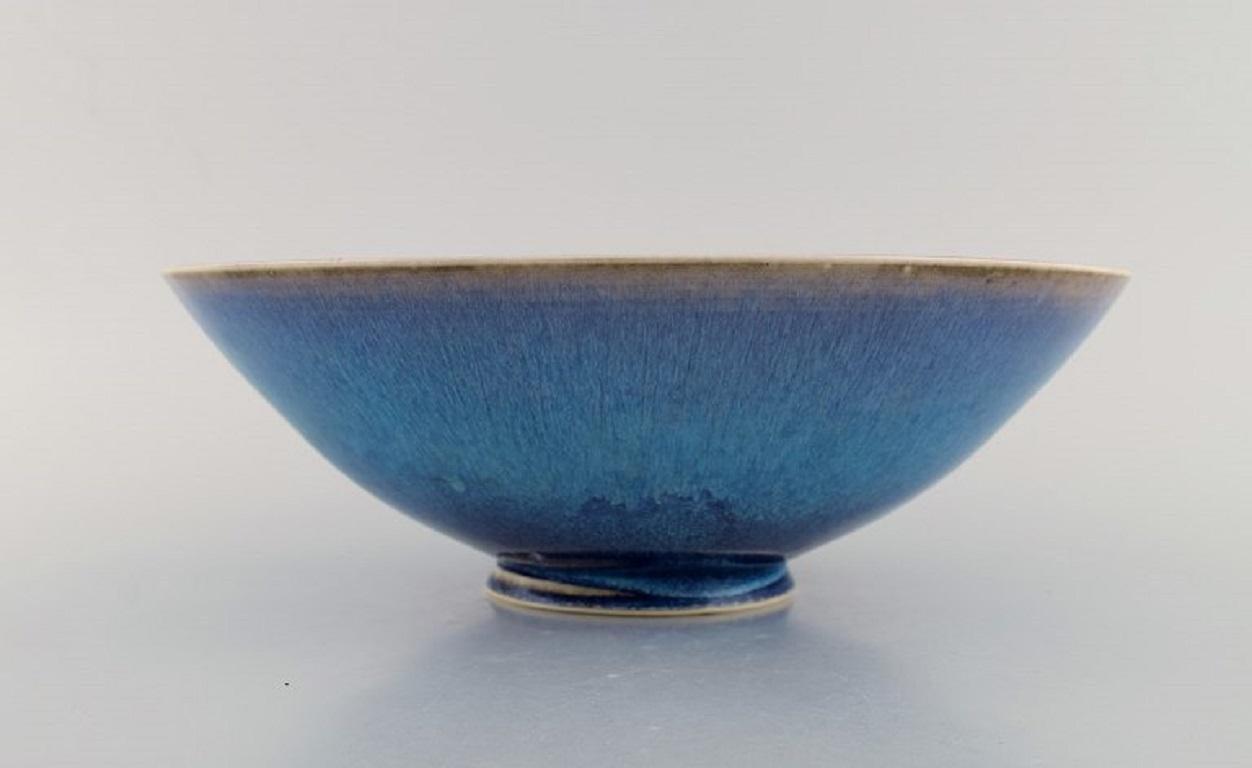 Scandinavian Modern Sven Wejsfelt, Gustavsberg Studiohand, Ceramic Bowl on a Base, 1991