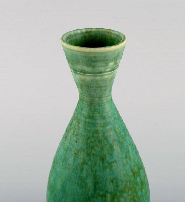 Swedish Sven Wejsfelt Gustavsberg Studiohand, Unique Vase in Glazed Ceramics