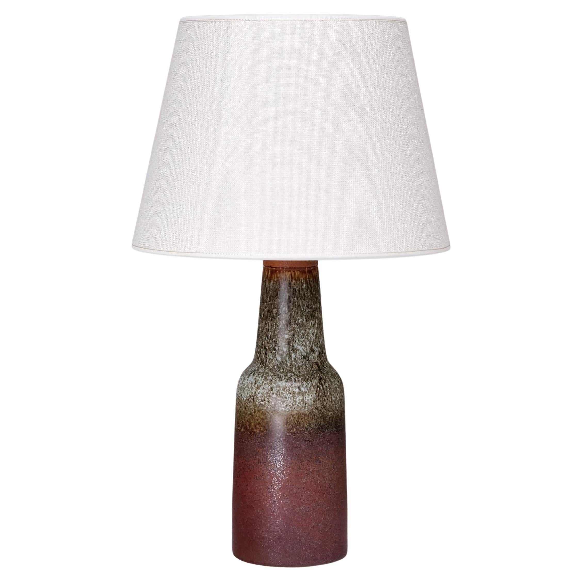 Sven Wejsfelt Earth-toned Glazed Ceramic Table Lamp, Gustavsberg, Sweden, 1960s For Sale
