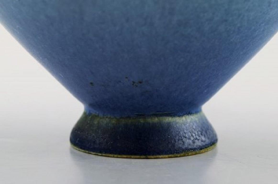Sven Wejsfelt for Gustavsberg Studio Hand, Unique Bowl on Foot in Glazed Ceramic In Good Condition In Copenhagen, DK