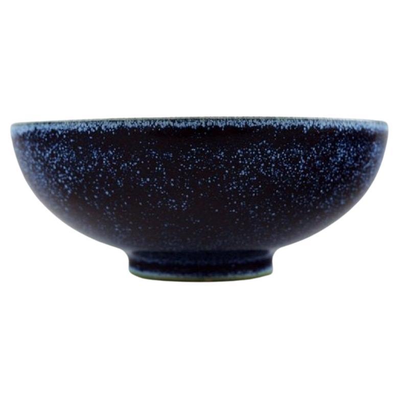 Sven Wejsfelt for Gustavsberg Studio, Unique Bowl in Glazed Ceramics, 1989 For Sale