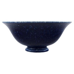 Sven Wejsfelt for Gustavsberg Studio, Unique Bowl on Foot in Glazed Ceramic