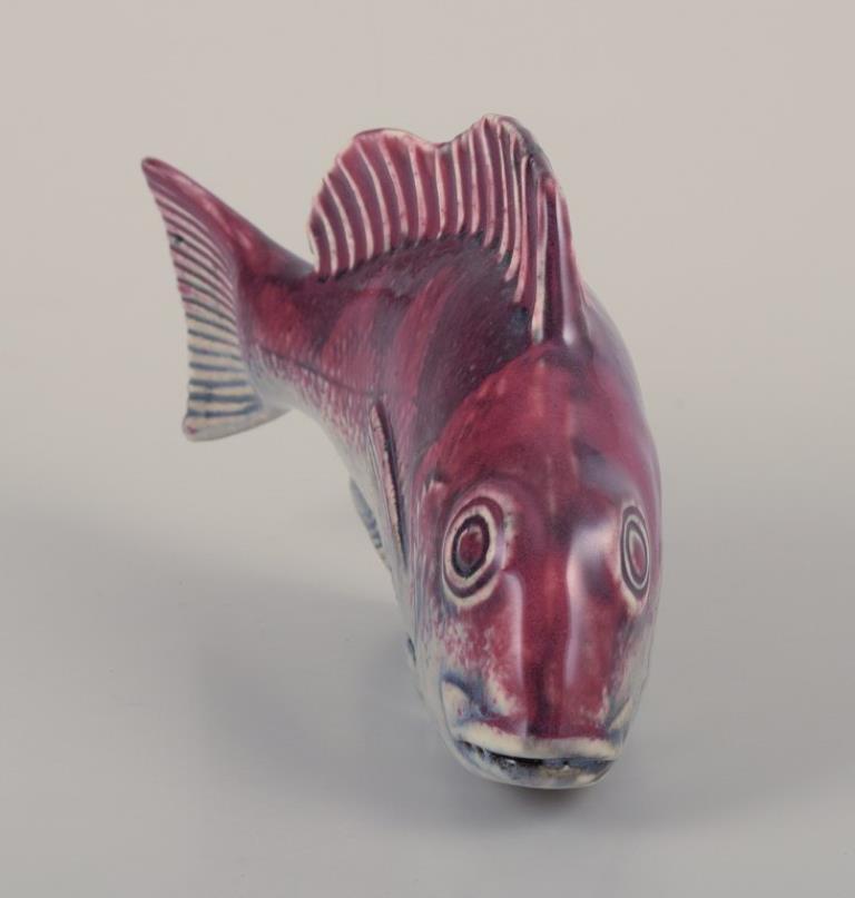 Smaltato Sven Wejsfelt per Gustavsberg. Unico pesce 