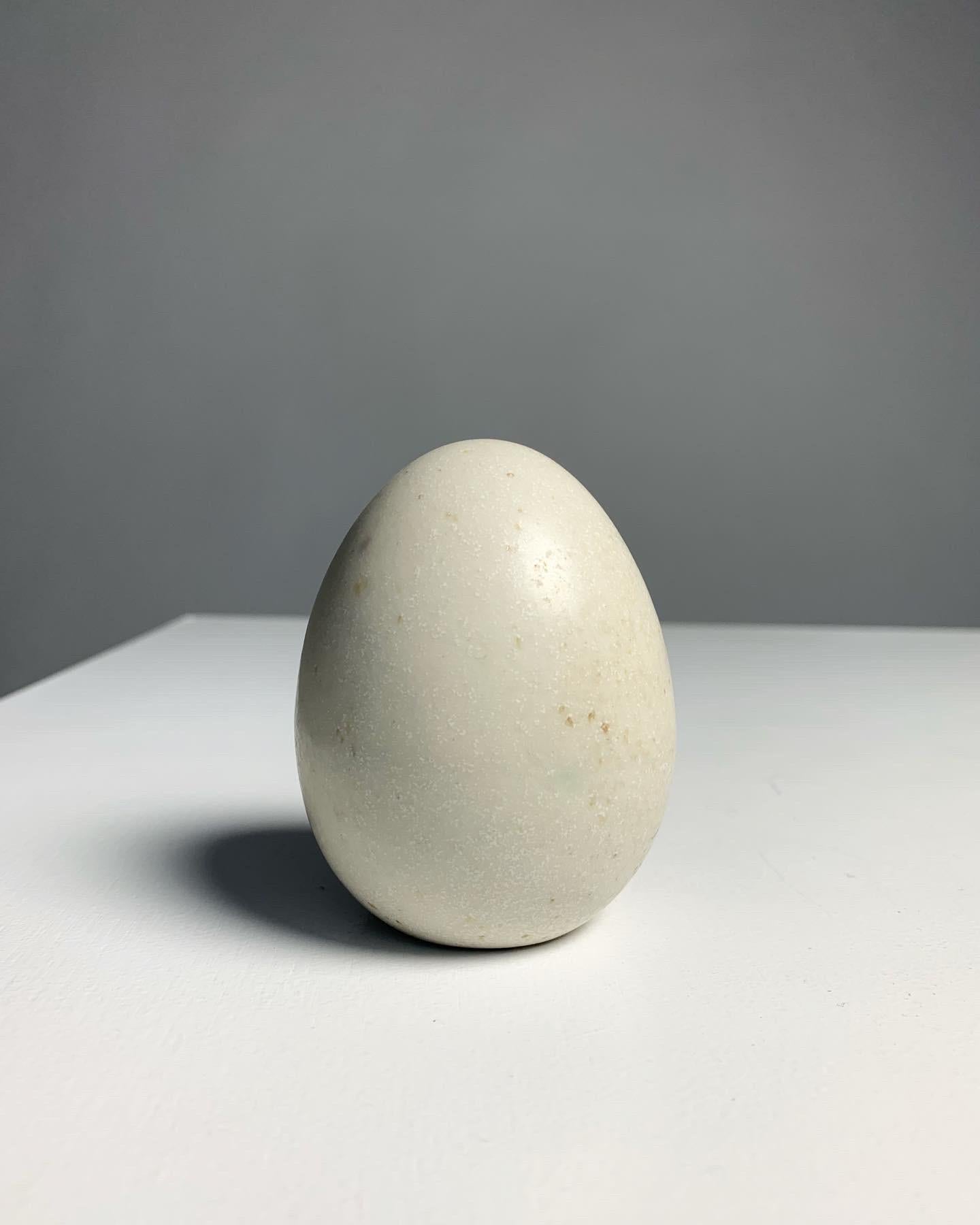 Mid-Century Modern Sven Wejsfelt Stoneware Egg Sculpture Gustavsberg Sweden 1981