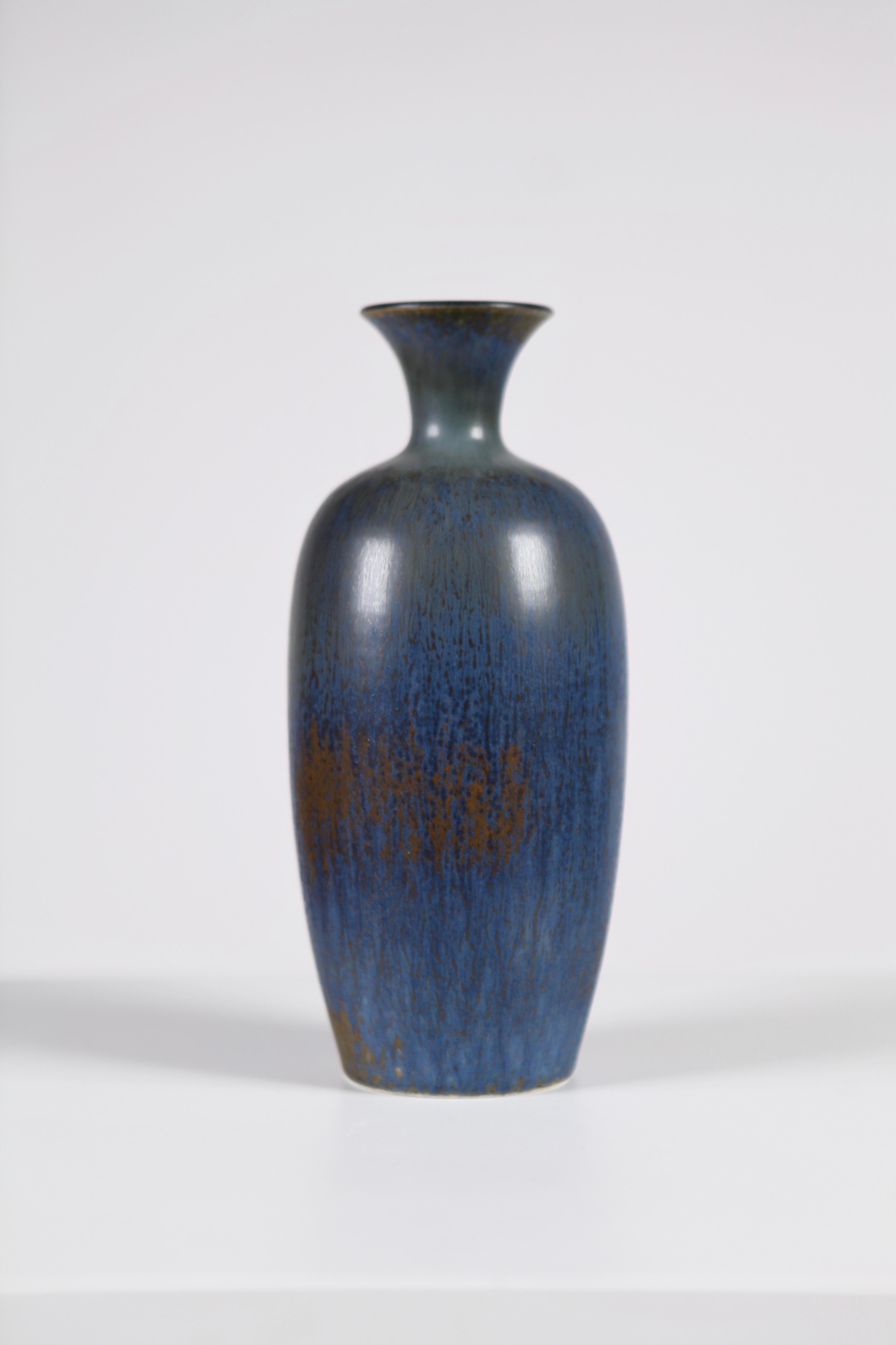 Glazed Sven Wejsfelt, Unique Swedish Modern Stoneware Vase, Gustavsberg, 1989 For Sale
