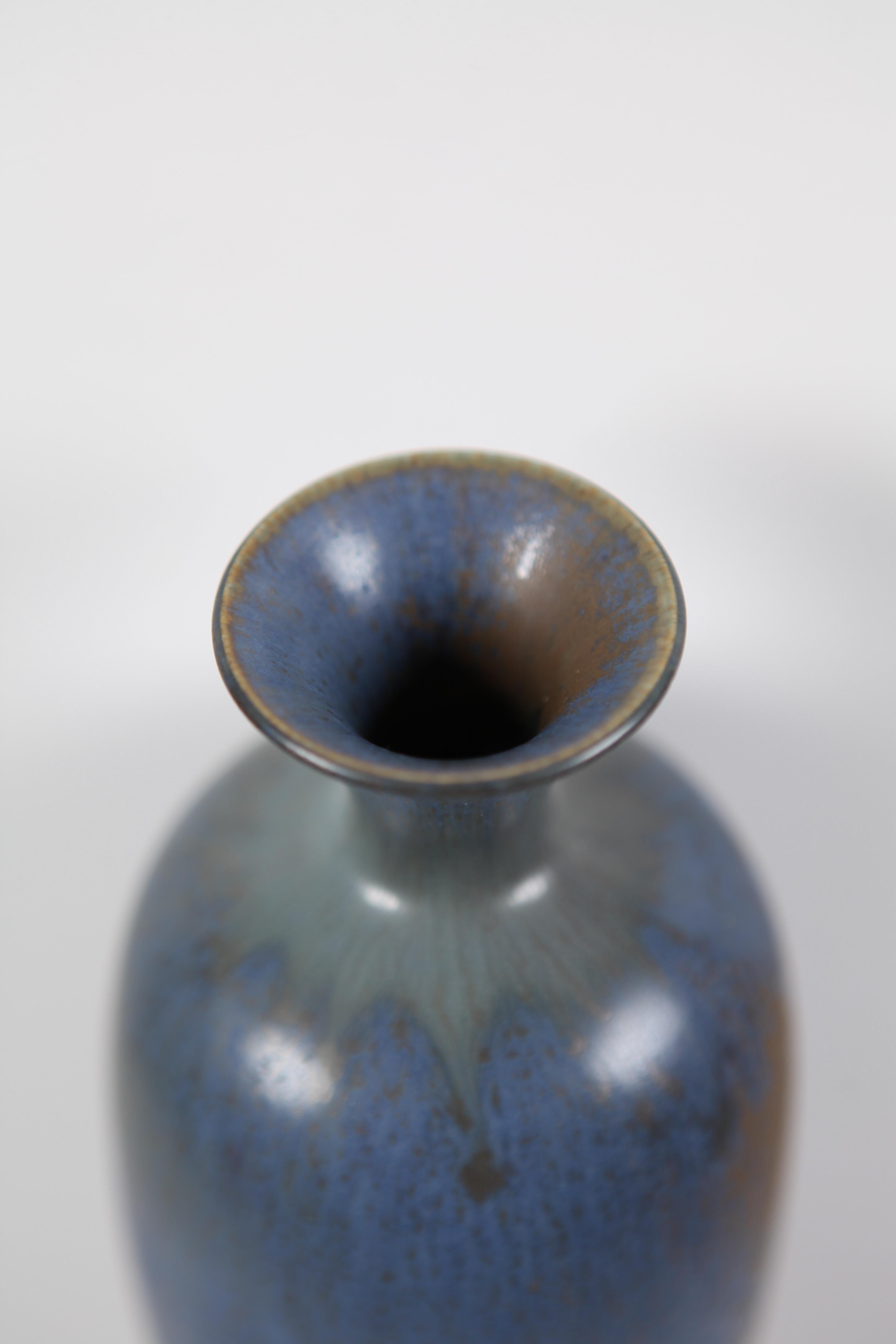 Sven Wejsfelt, Unique Swedish Modern Stoneware Vase, Gustavsberg, 1989 For Sale 3