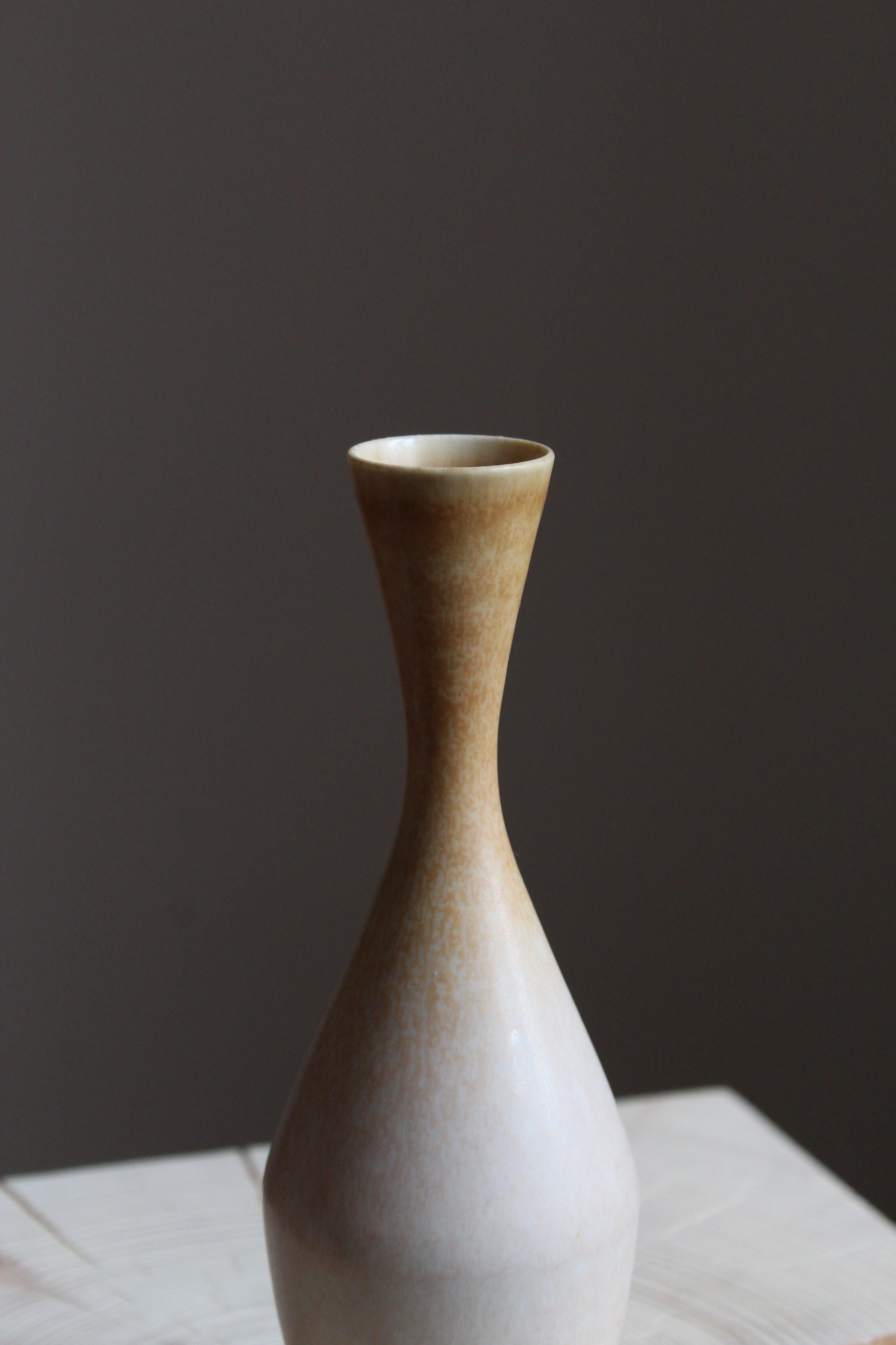 Mid-Century Modern Sven Wejsfelt, Unique Vase / Vessel, Glazed Stoneware, Gustavsberg, 1989