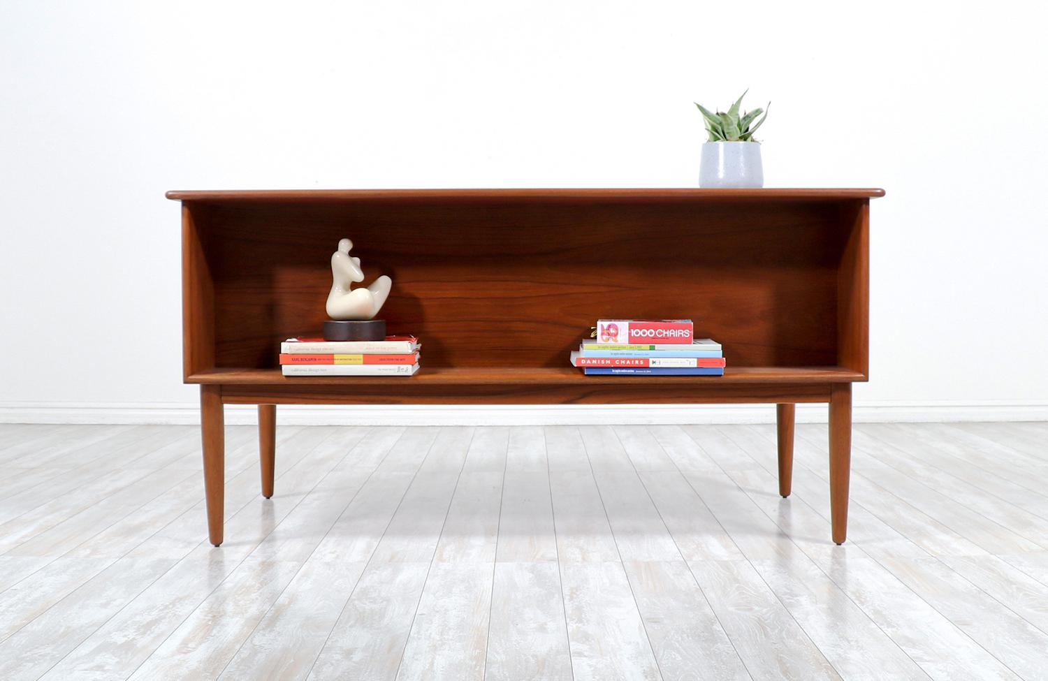 Danish Svend A. Larsen Executive Teak Desk with Bookcase