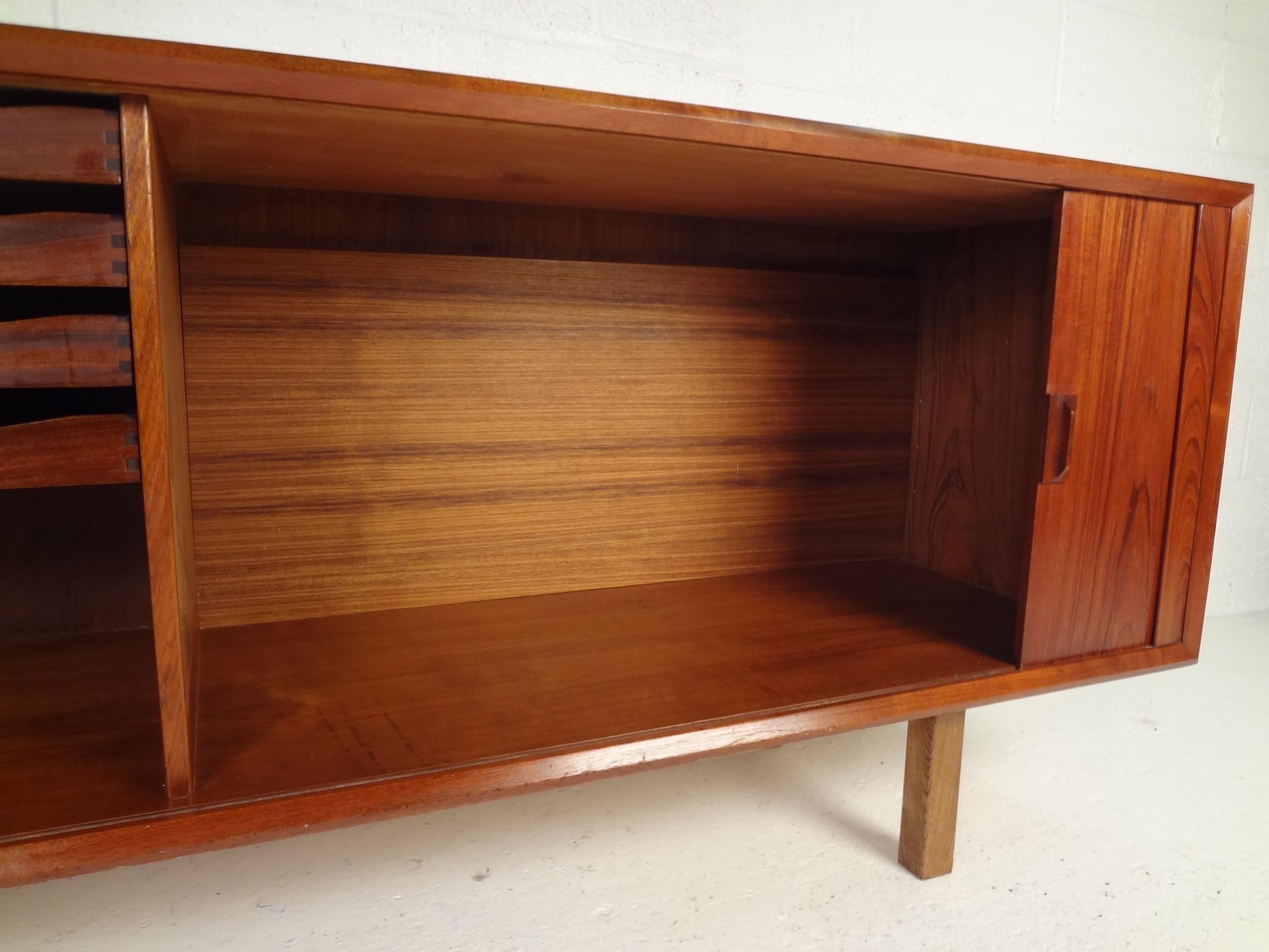 Svend A. Larsen Tambour Teak Server In Good Condition In Brooklyn, NY