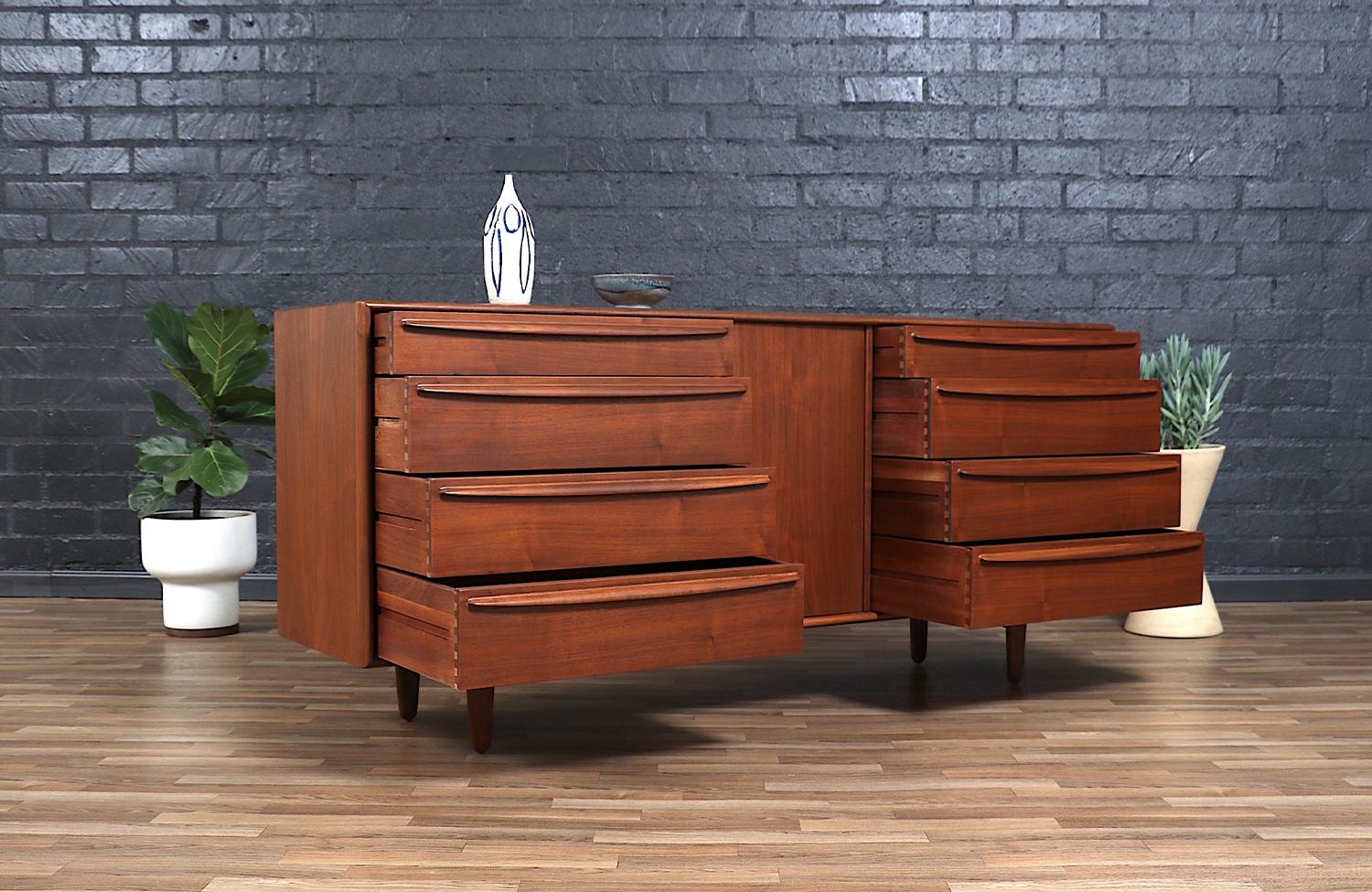 Danish Svend A. Larsen Walnut Dresser for Falster Møbelfabrik