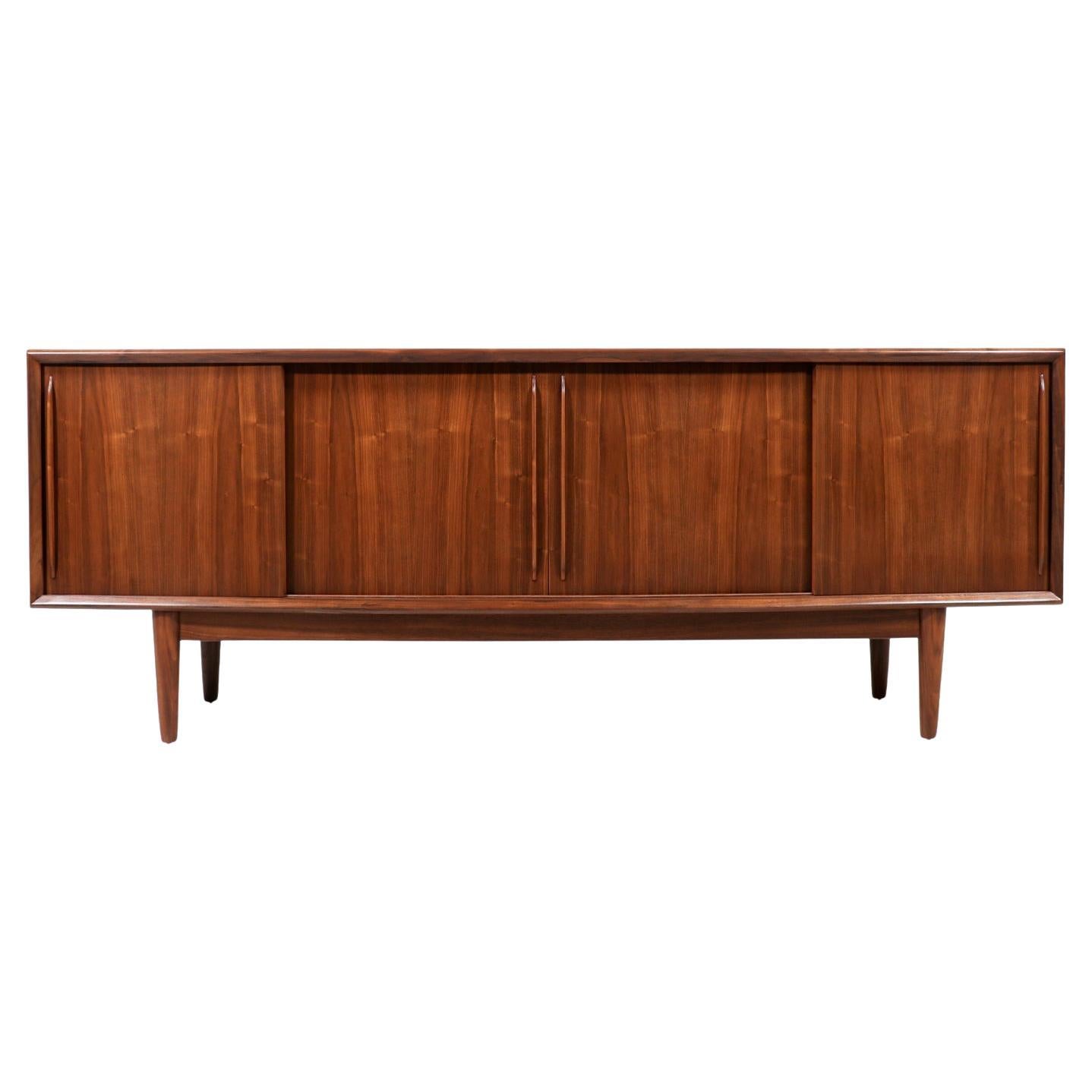 Svend A. Madsen Curved-Front Teak Credenza for H.P. Hansen