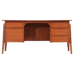 Svend A. Madsen Executive Teak Desk with Bookshelf for Sigurd Hansen