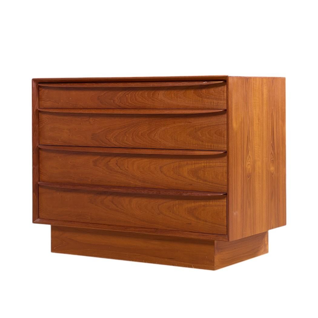 Mid-Century Modern Svend A. Madsen for Falster Møbelfabrik Danish Teak Chest of Drawers Dresser For Sale