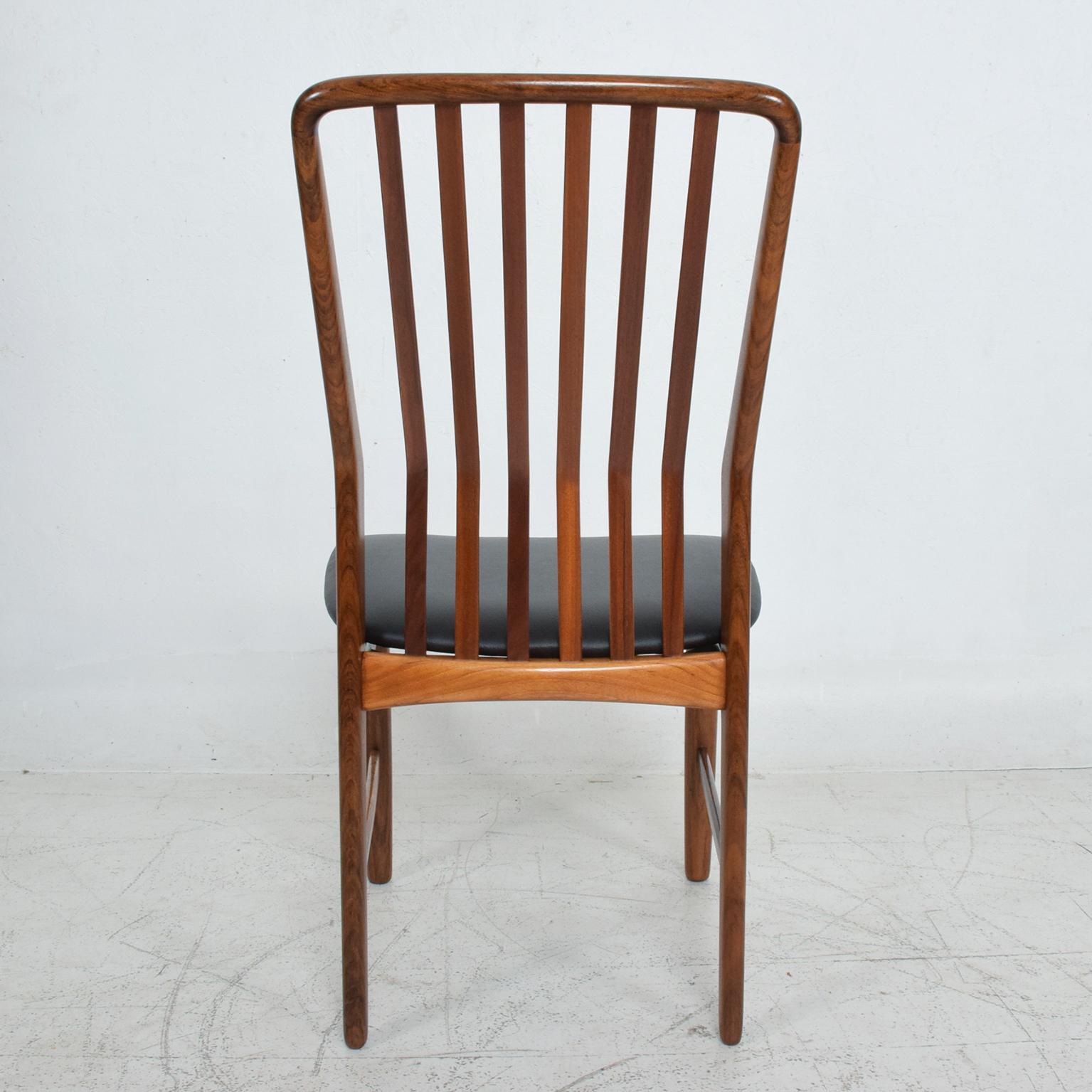Mid-20th Century 1960s Svend A. Madsen Six Exotic Tigerwood Dining Chairs by Moreddi Denmark