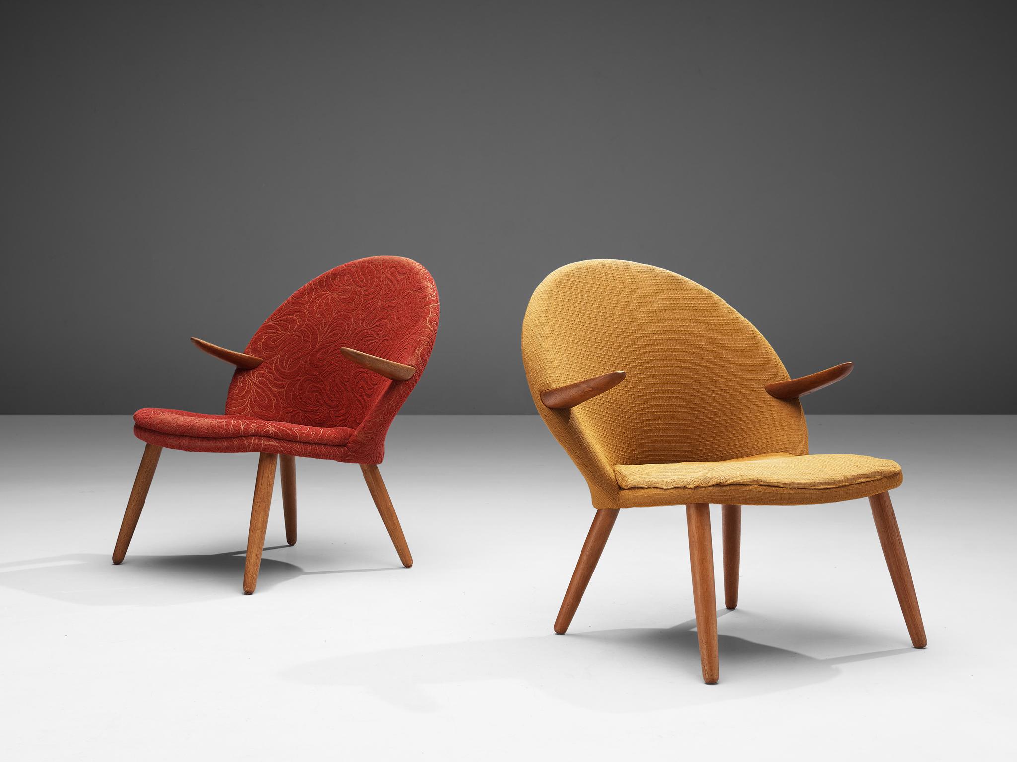 Scandinavian Modern Svend Aage Eriksen Pair of ‘Penguin’ Easy Chairs in Teak