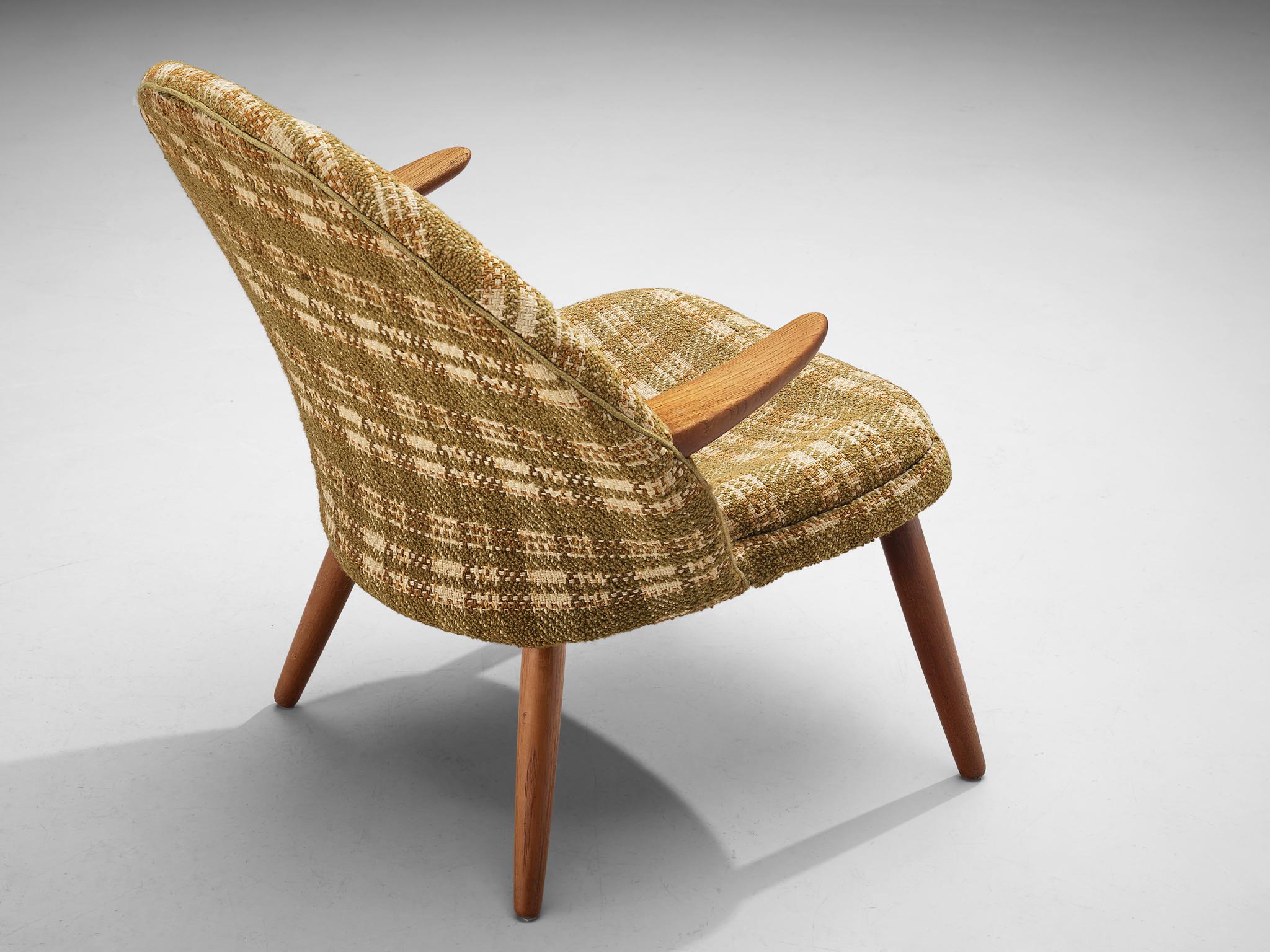 Mid-20th Century Svend Aage Eriksen ‘Penguin’ Easy Chair in Teak and Checkered Upholstery