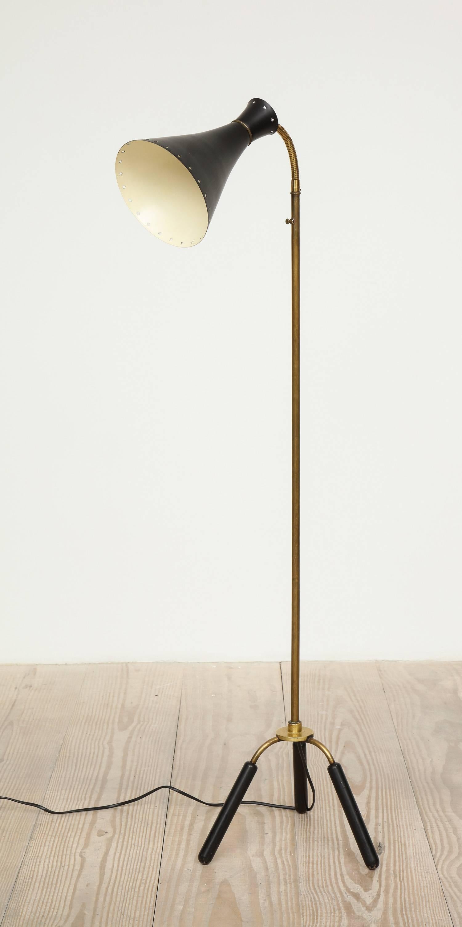 20th Century Svend-Åage Holm Sorensen, Danish Adjustable Standing Lamp, Denmark, Circa 1960